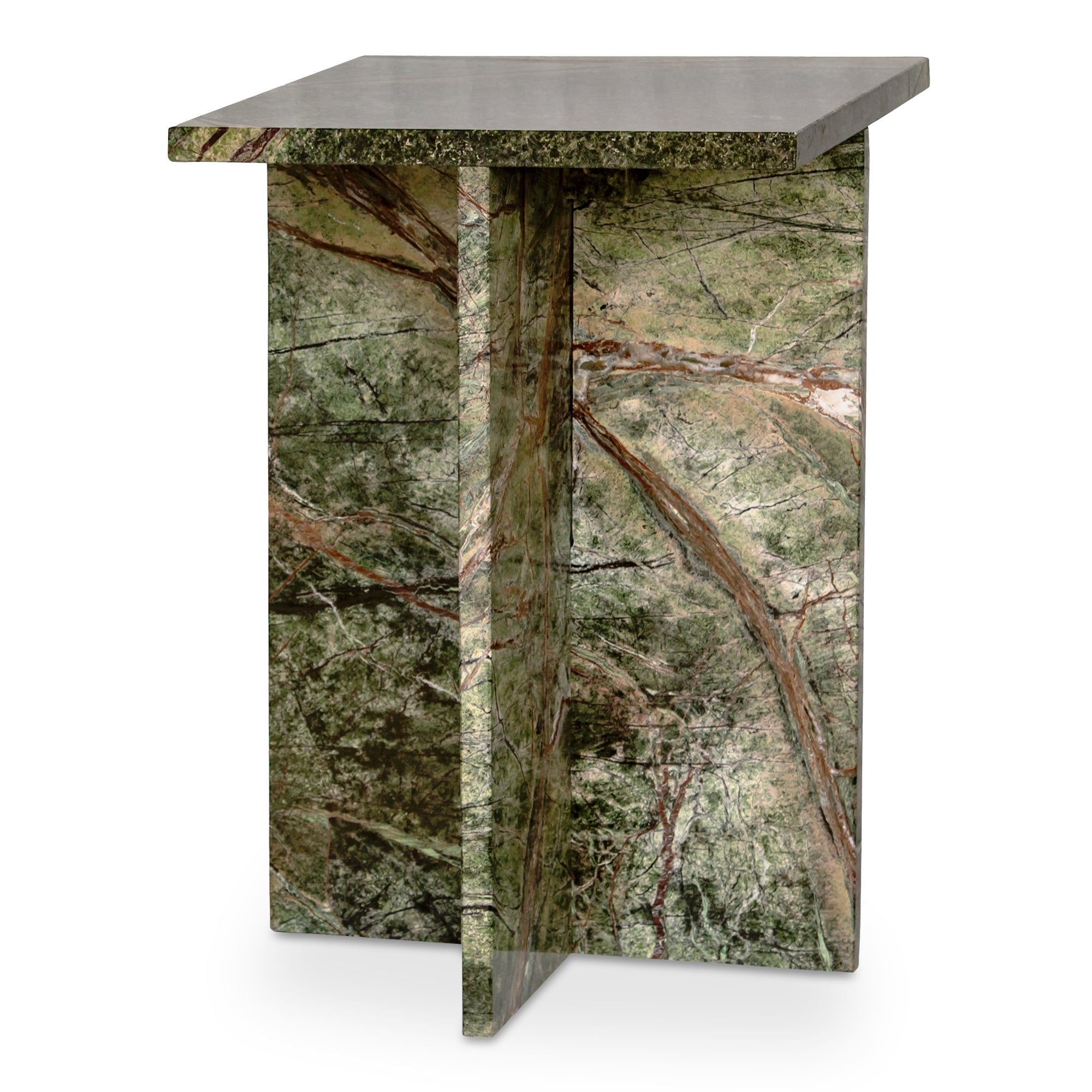 Blair Accent Table Rainforest Green Marble