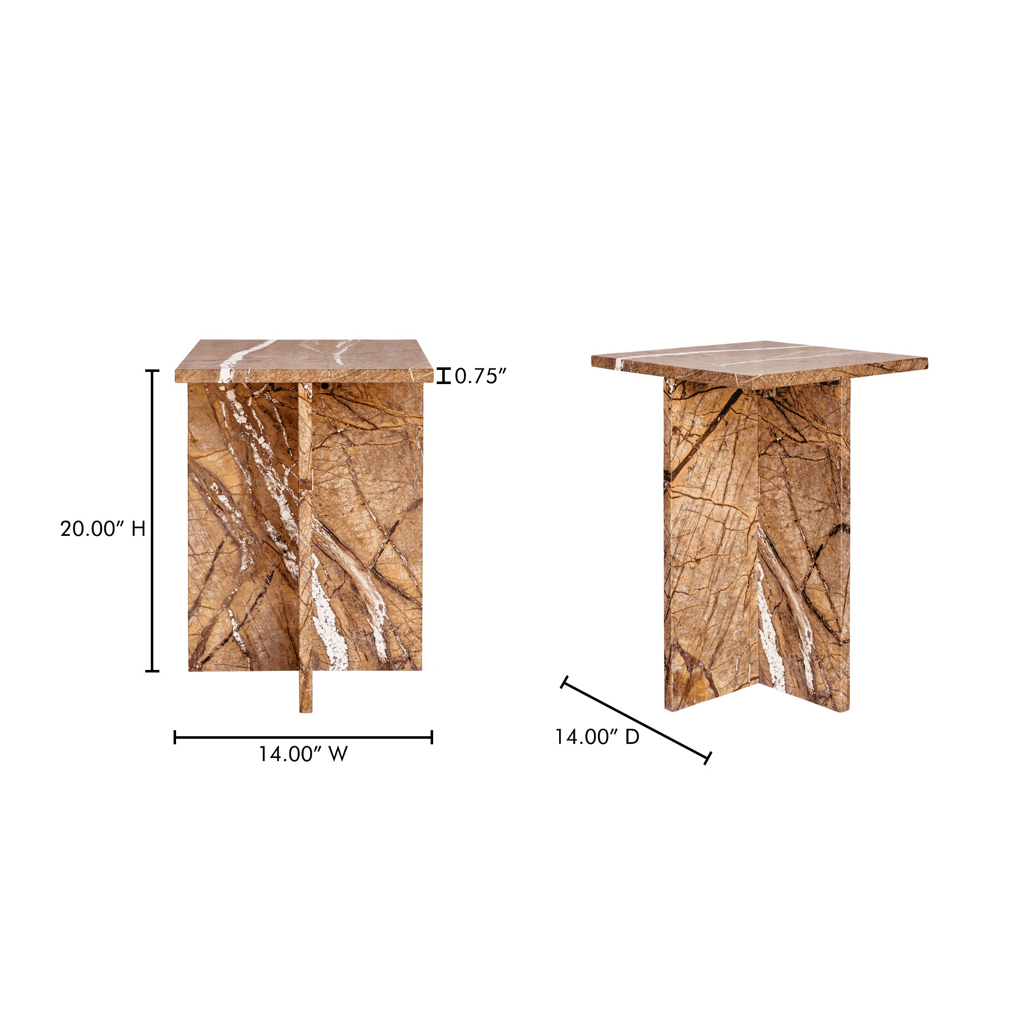 Blair Accent Table Golden Forest Marble