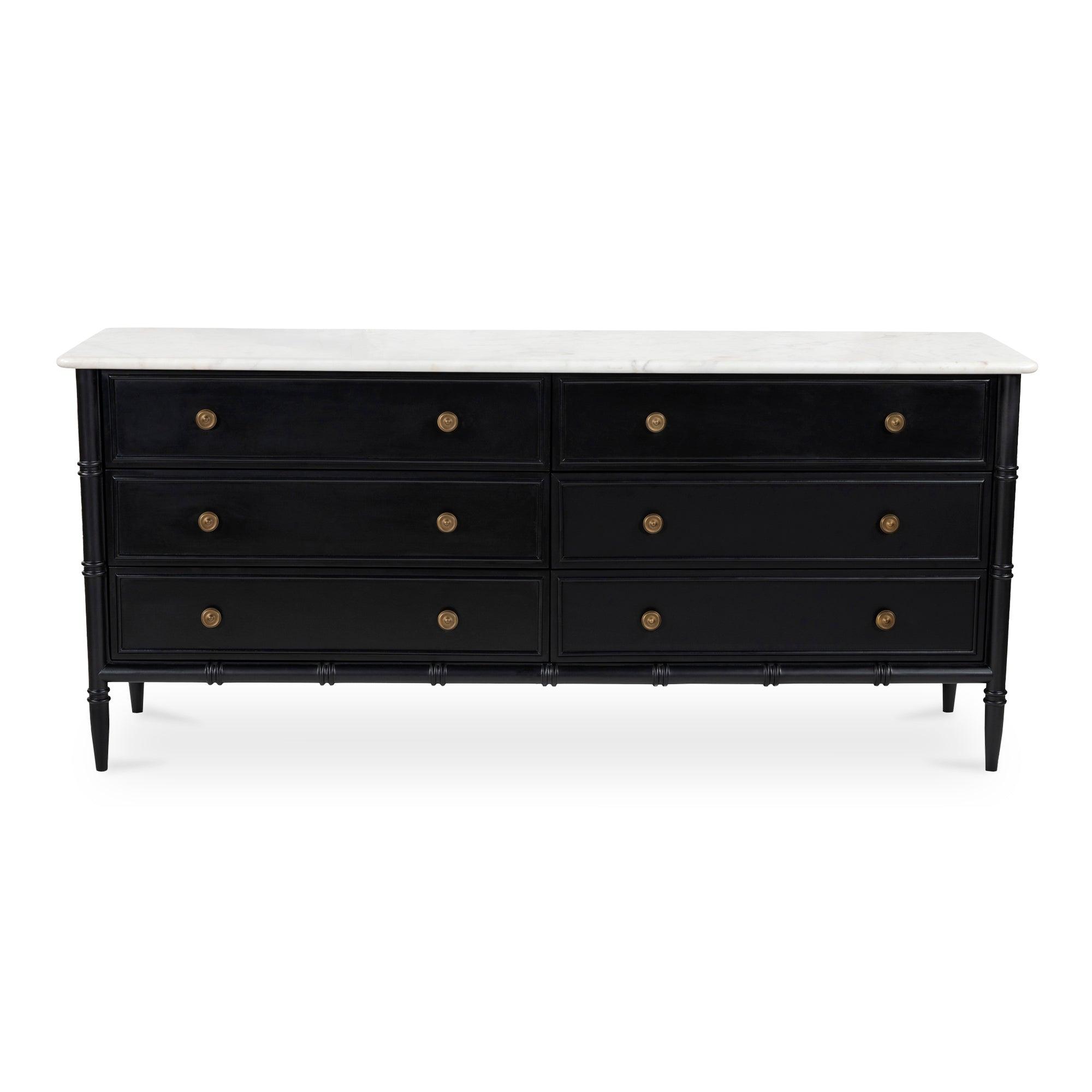 Eleanor 6 Drawer Dresser Black Eleanor 6 Drawer Dresser Black