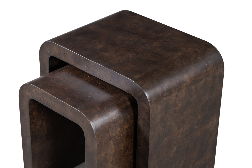 Brea Nesting Tables in Chocolate Burl