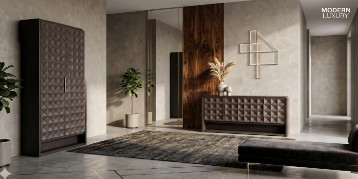modern wardrobe and dresser setup in stylish bedroom storage houston