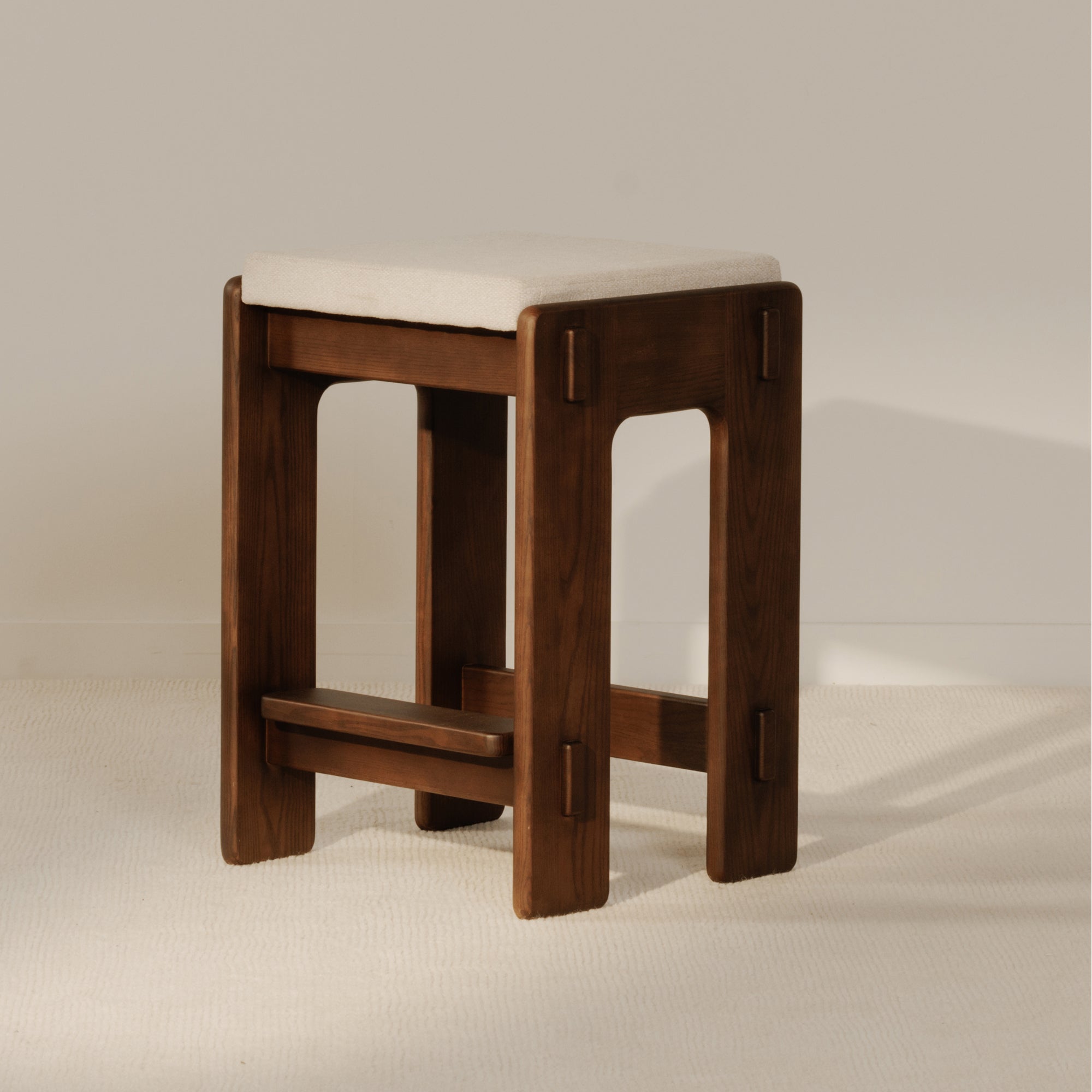 Ashby Stool Walnut Stained Ash Beige