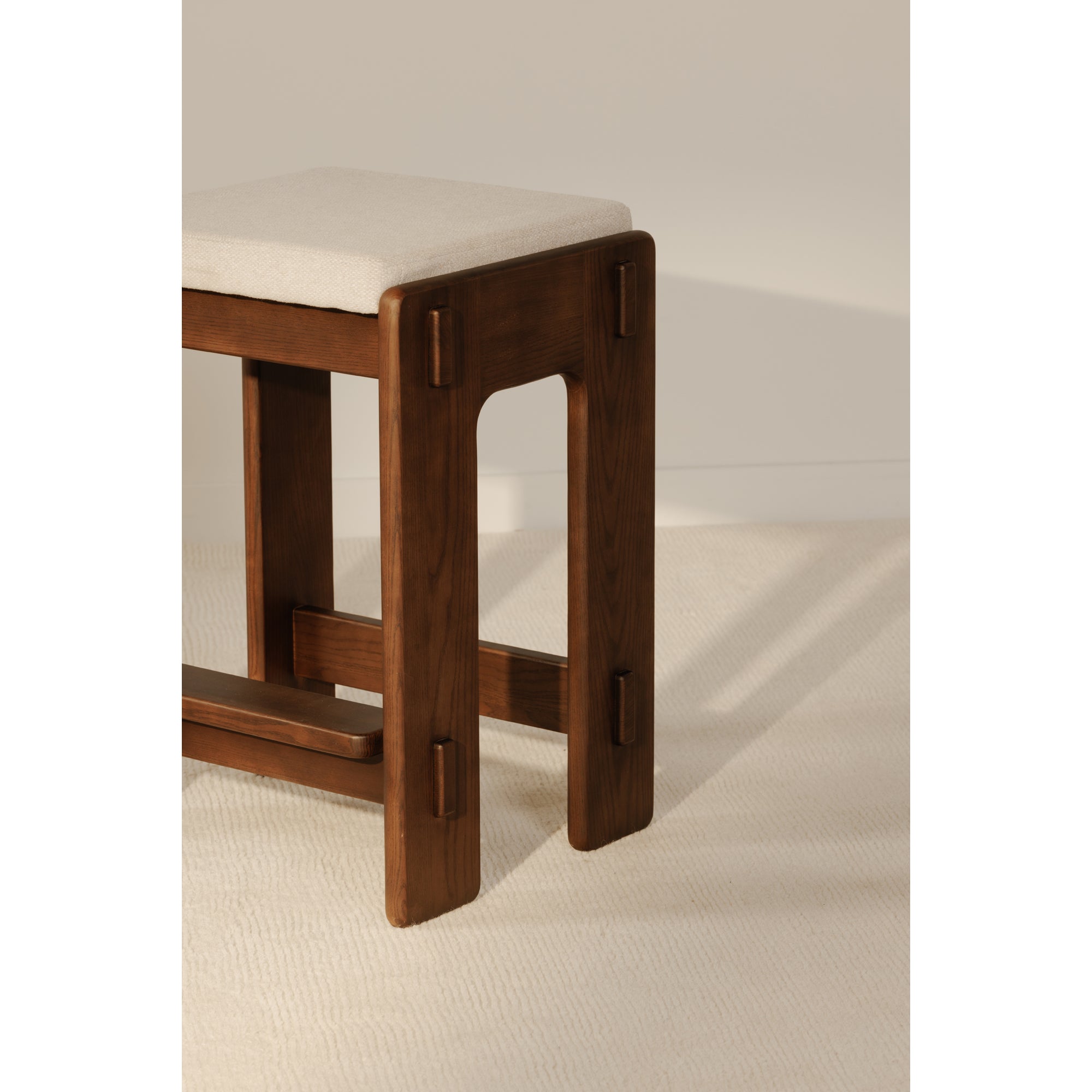 Ashby Stool Walnut Stained Ash Beige