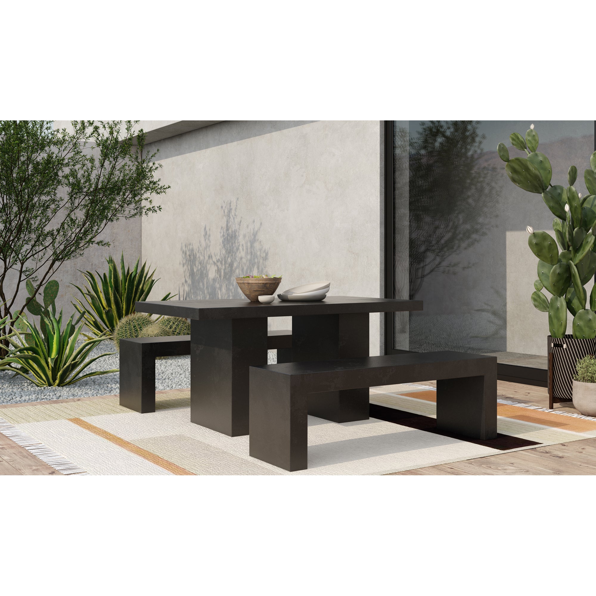 Aurelius 2 Outdoor Dining Table Black