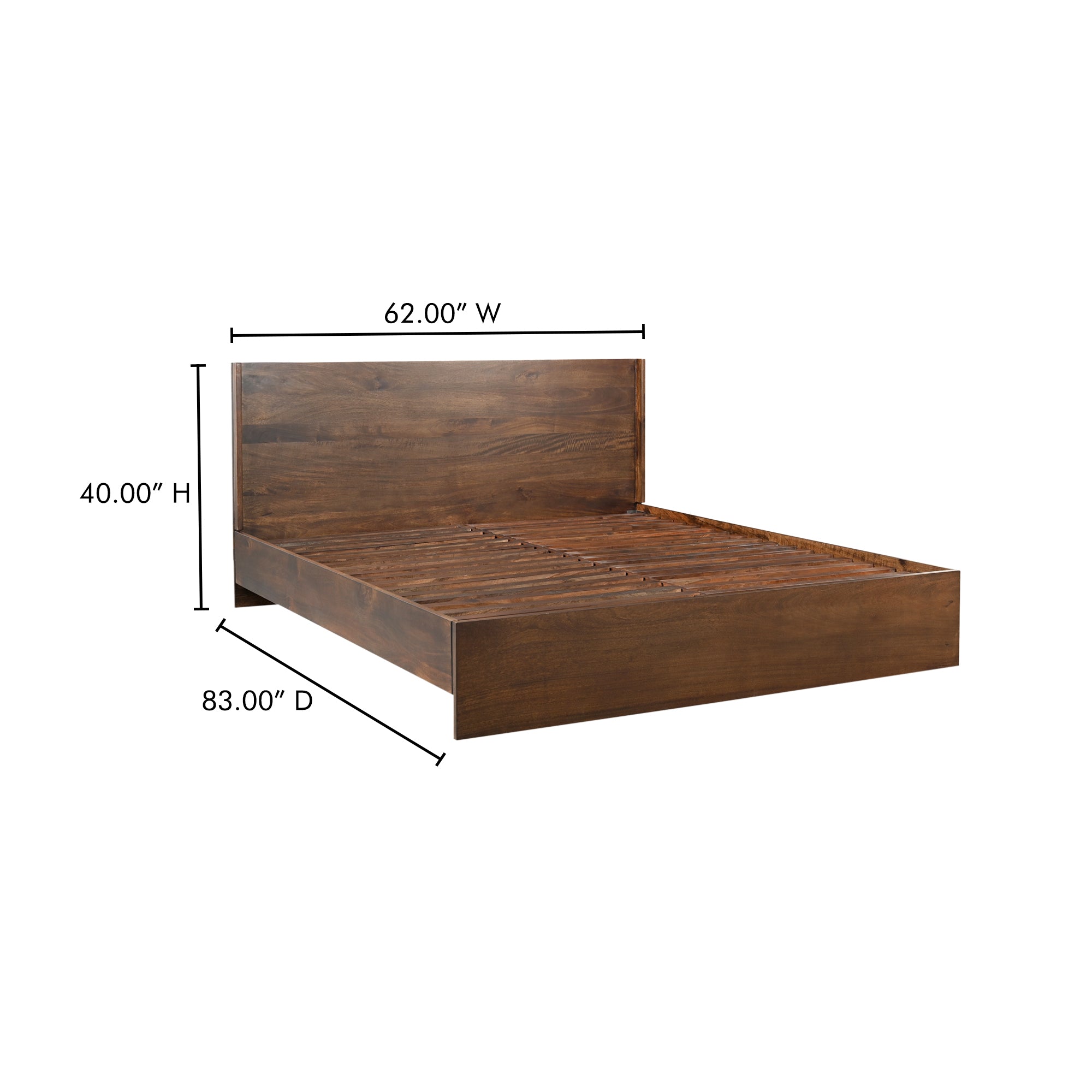 Everett Queen Bed Dark Brown