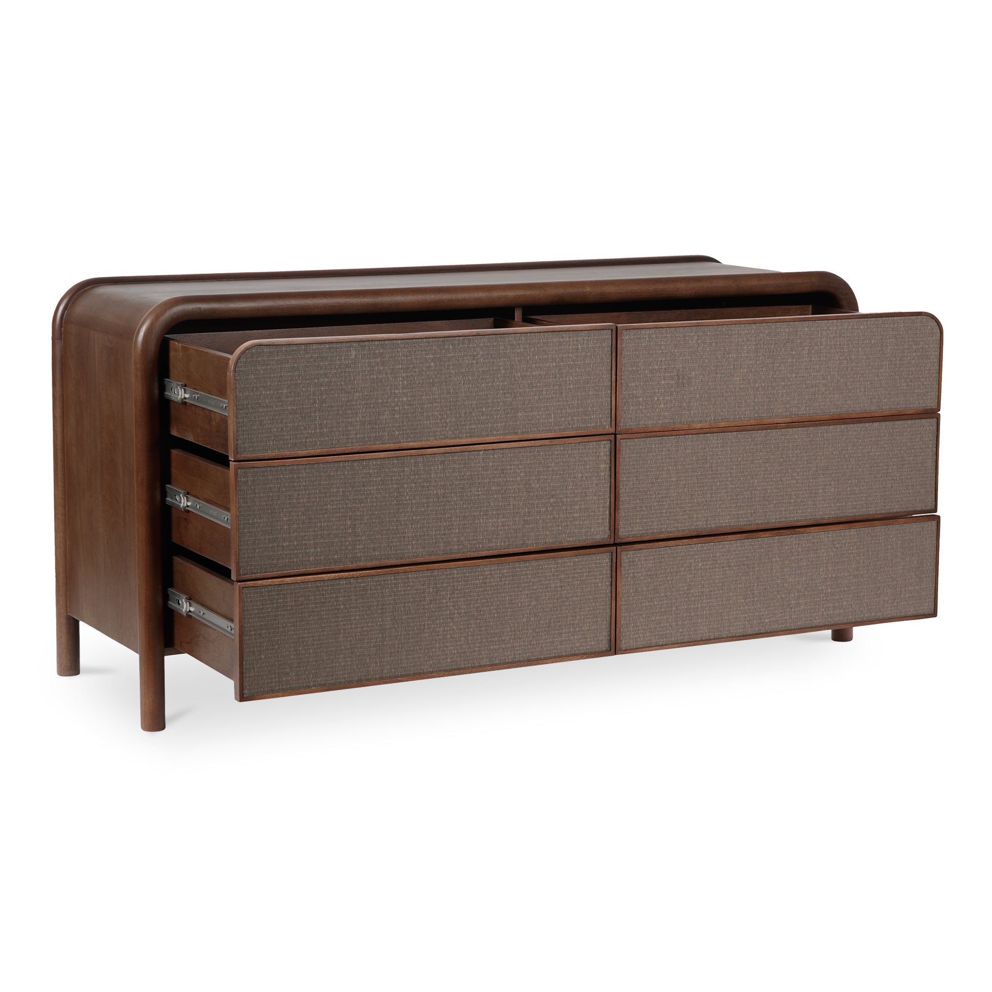 Rye 6 Drawer Dresser Warm Brown