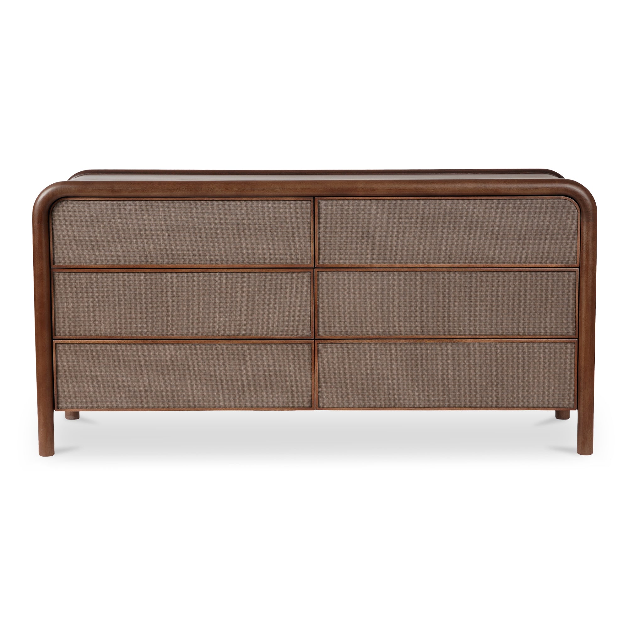 Rye 6 Drawer Dresser Warm Brown