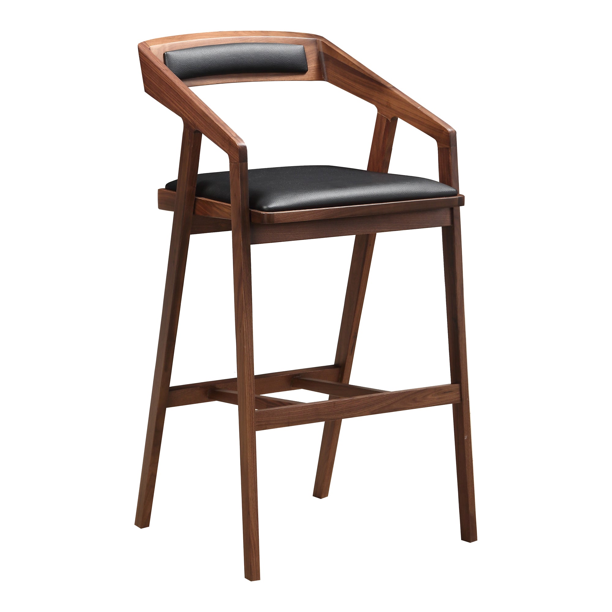 Padma Bar Stool Black Vegan Leather