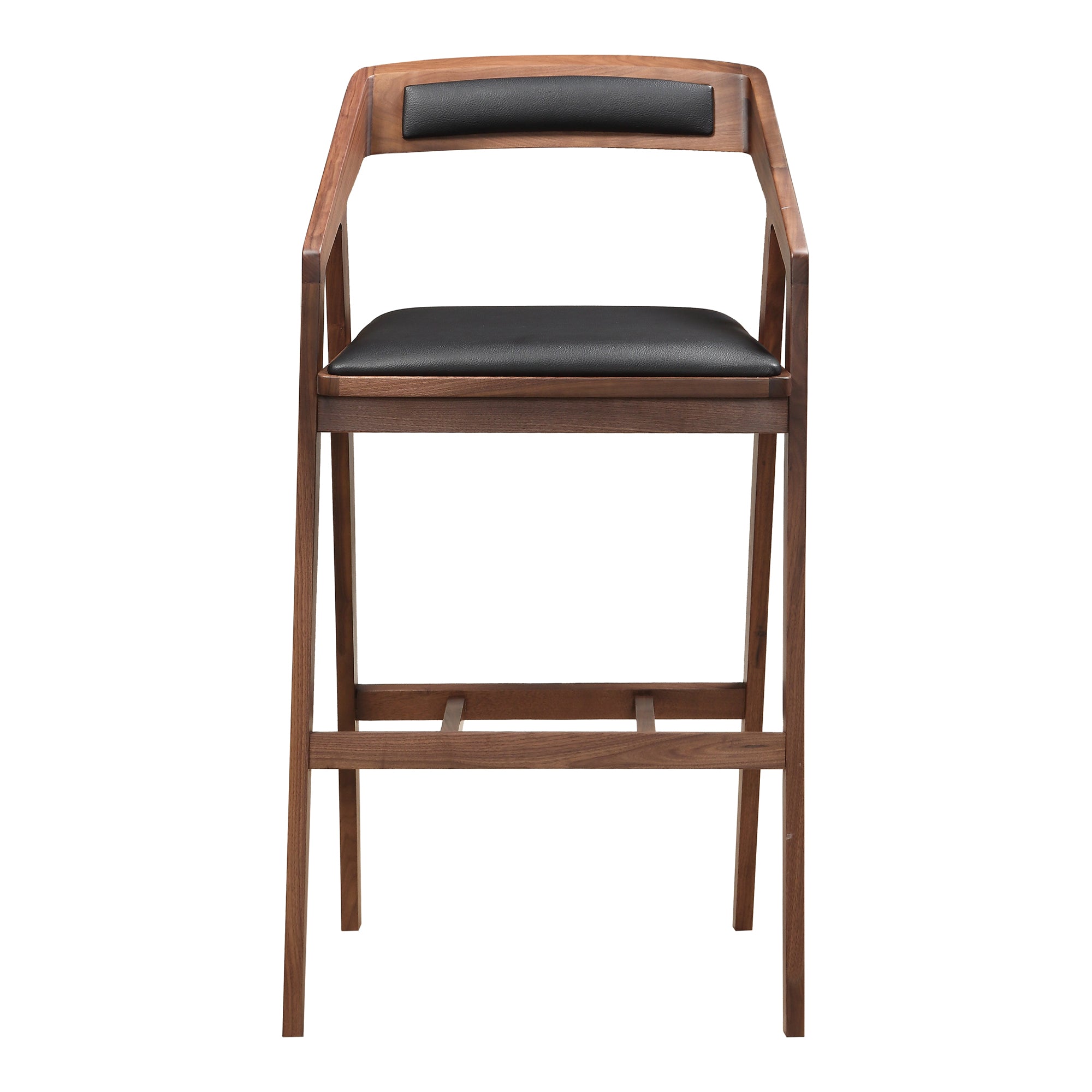 Padma Bar Stool Black Vegan Leather