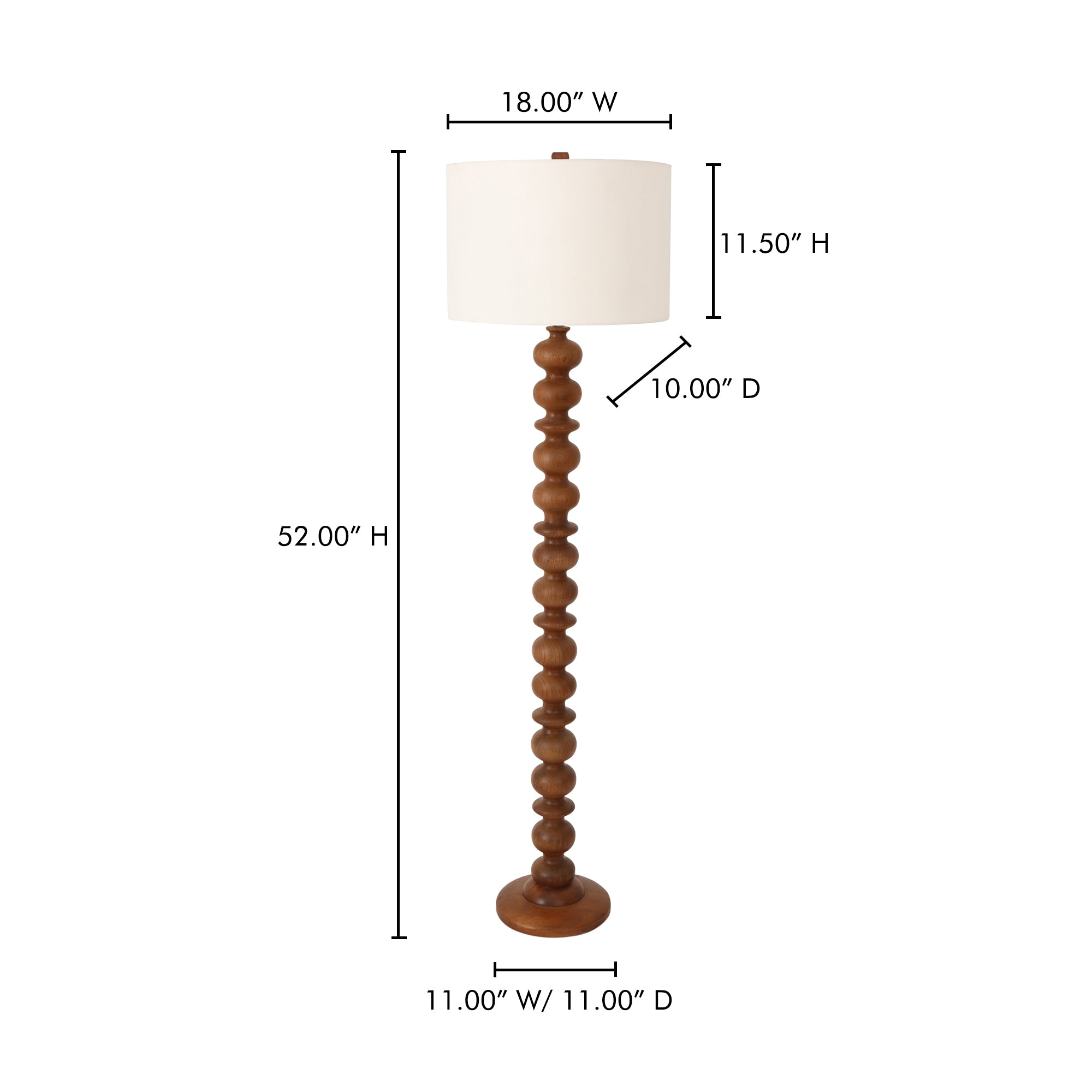 Gwen Floor Lamp Honey Brown