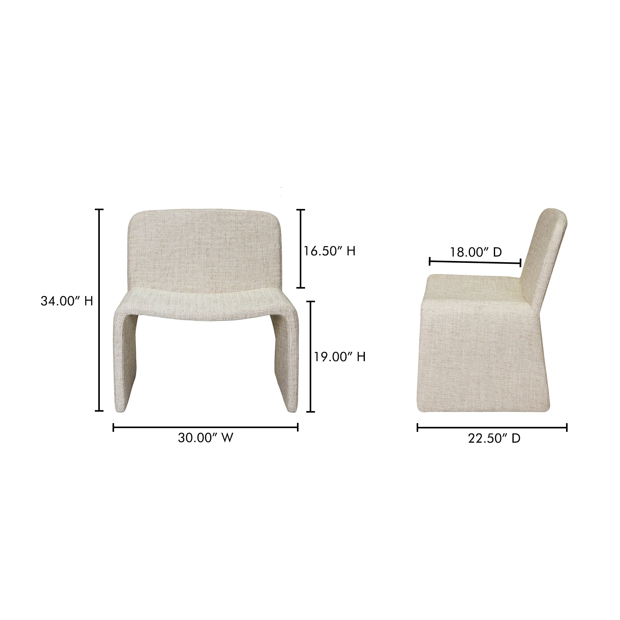 Ella Accent Chair Heather Beige