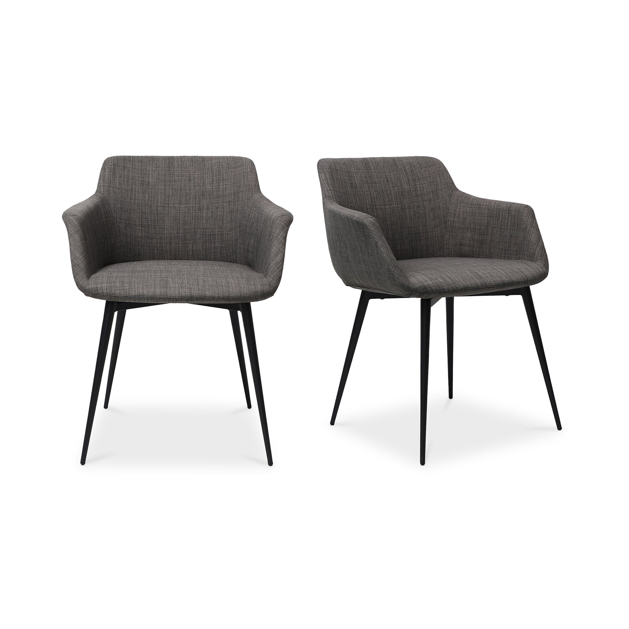 Ronda Arm Chair Dark Grey - Set Of Two