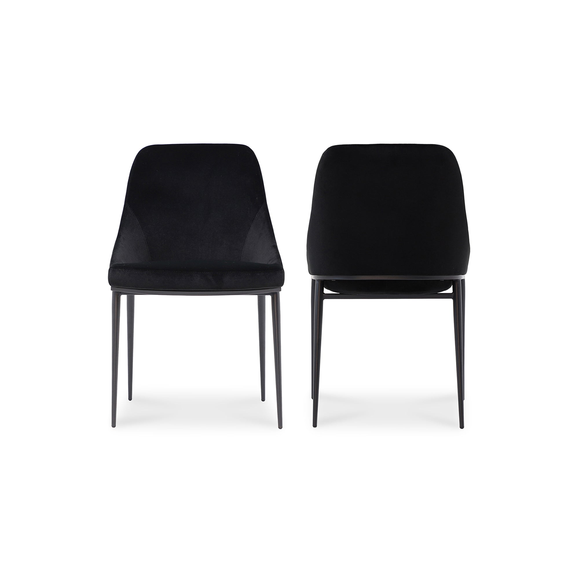 Sedona Dining Chair Shadowed Black Velvet - Set Of Two