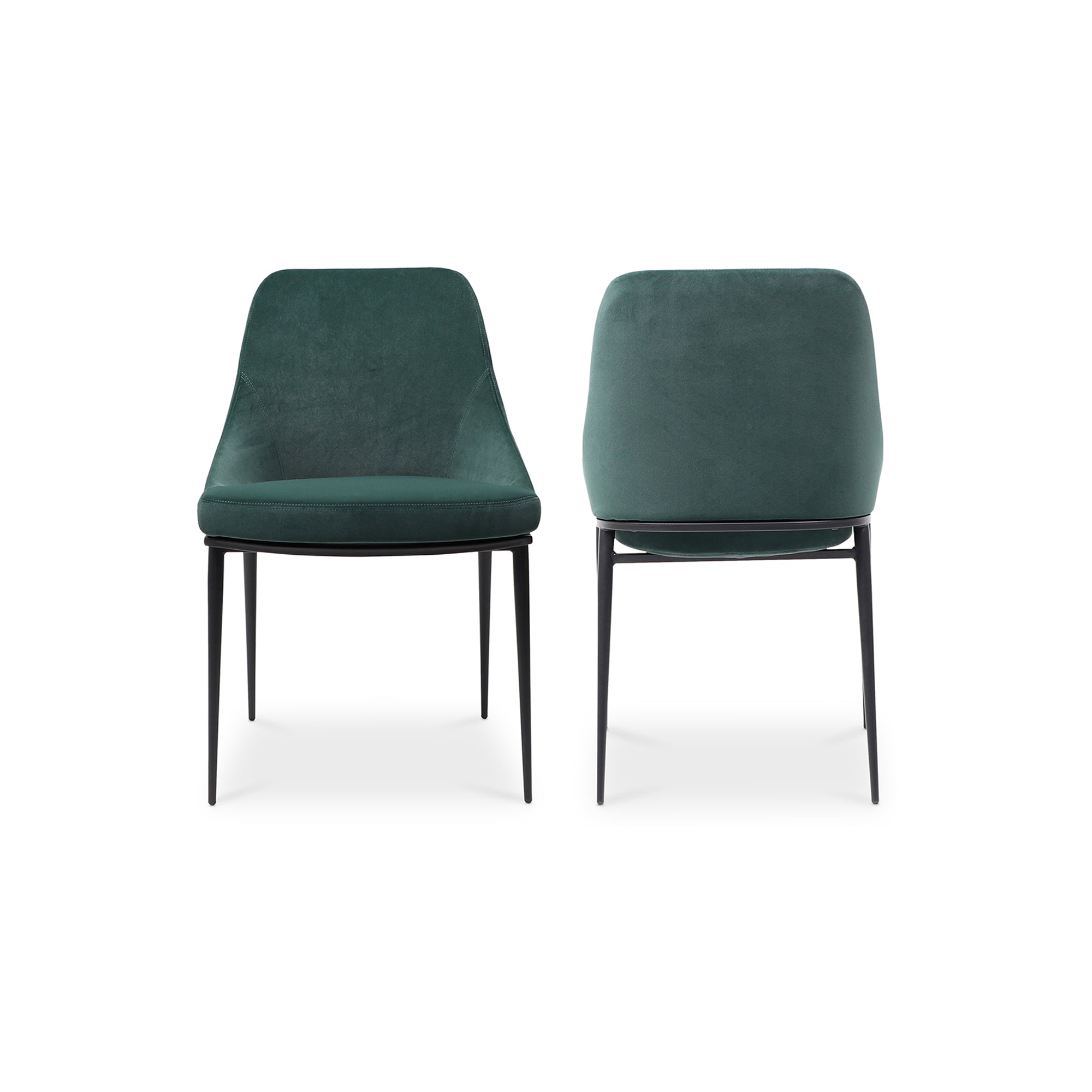 Sedona Dining Chair Green Velvet - Set Of Two