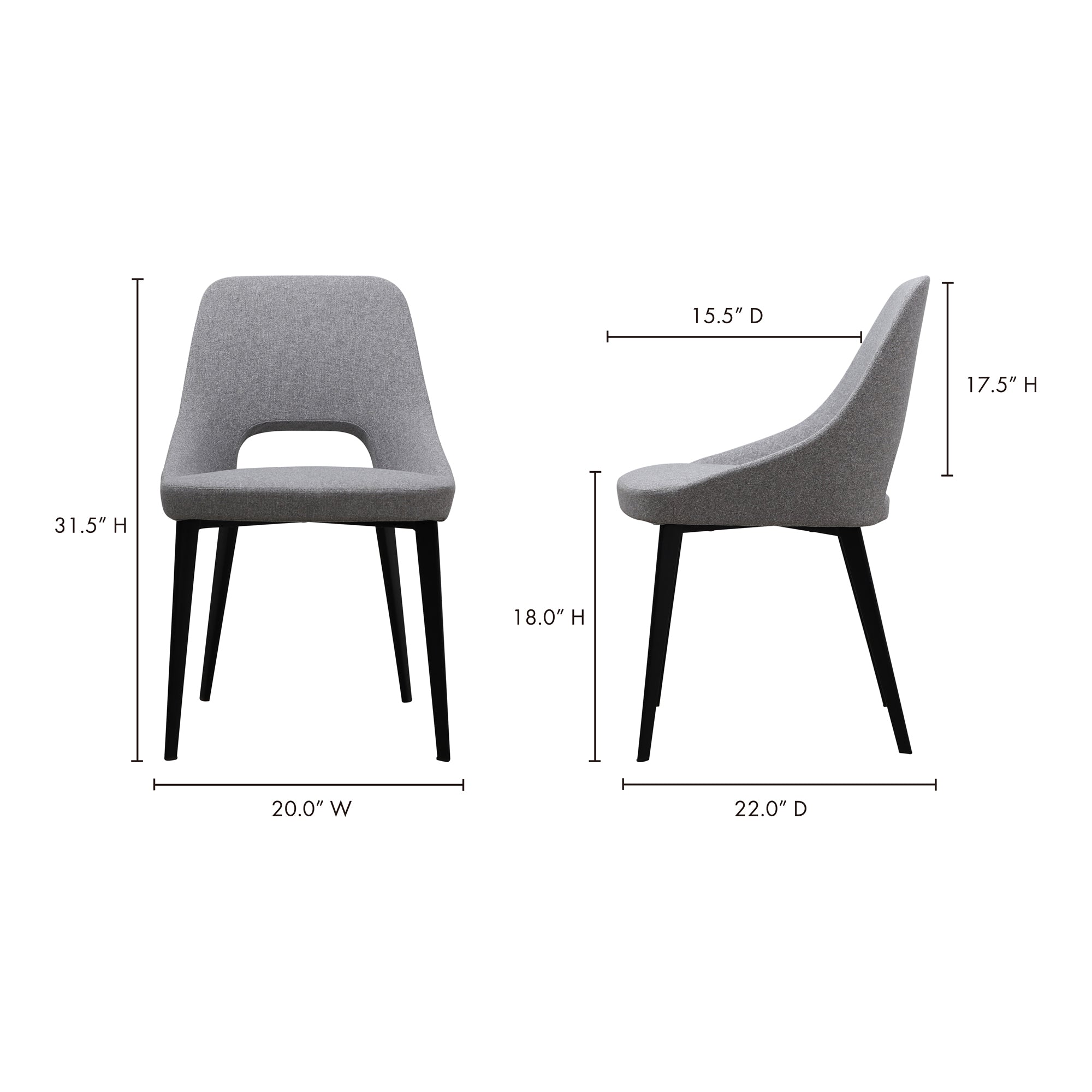 Tizz Dining Chair Light Grey