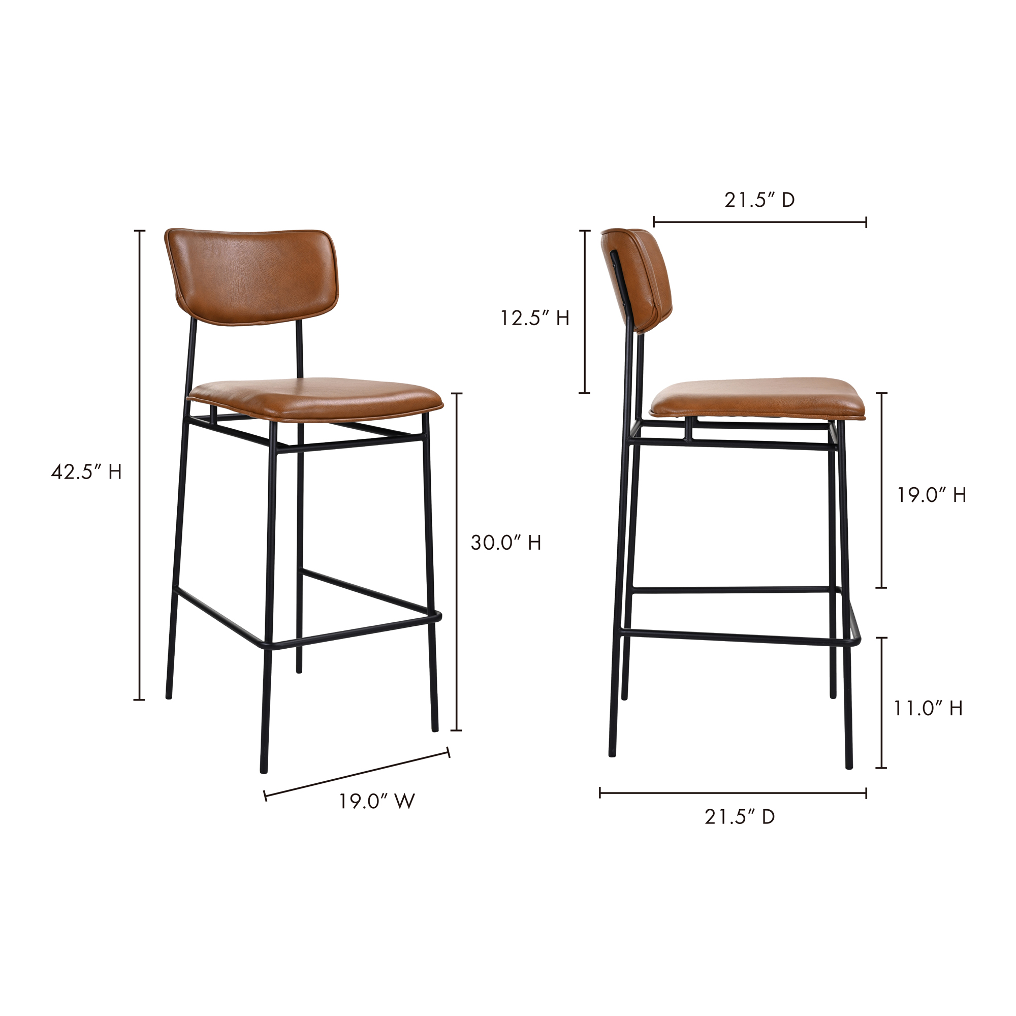 Sailor Bar Stool Brown