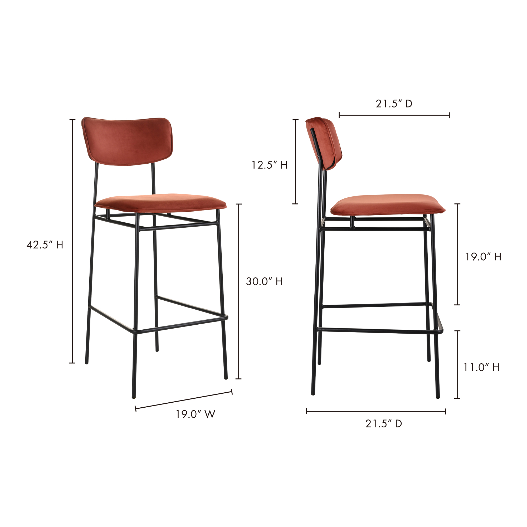 Sailor Bar Stool Amber