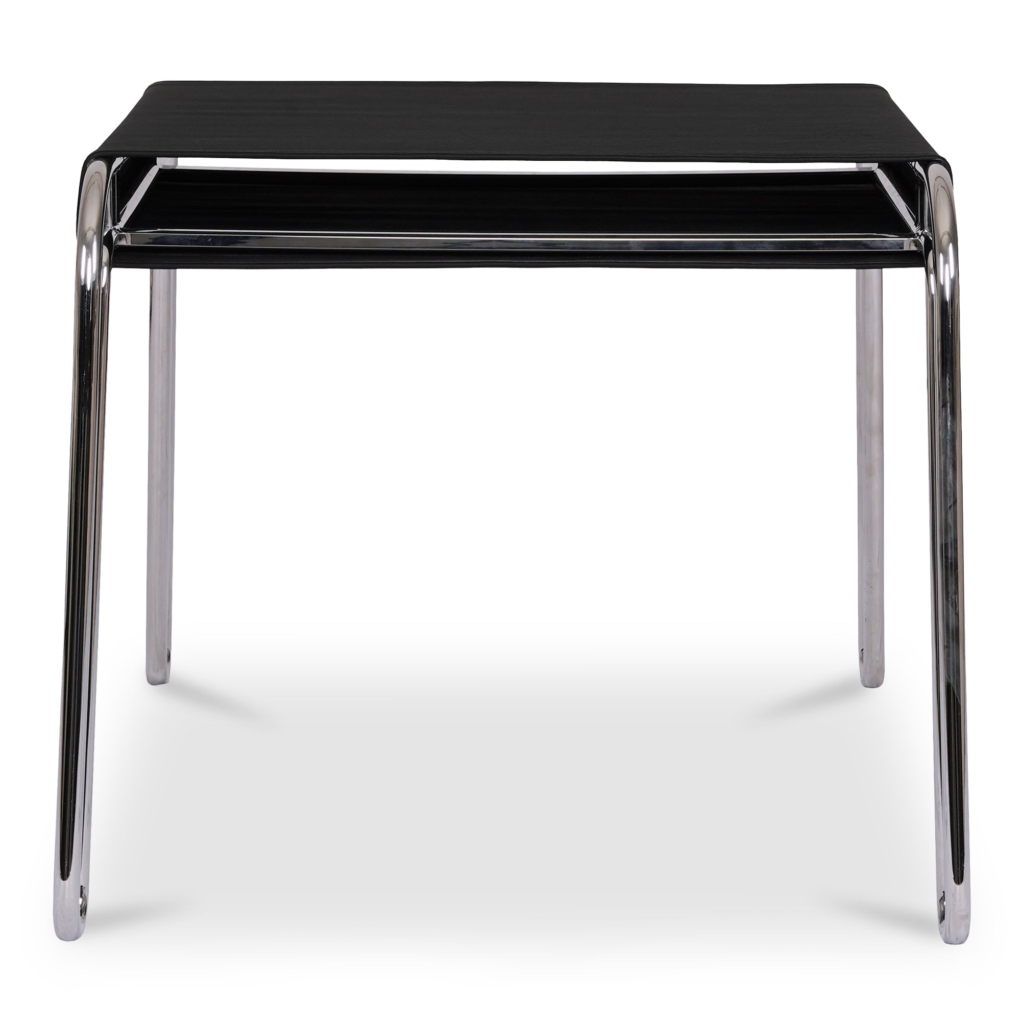 Petra Leather Stool Black