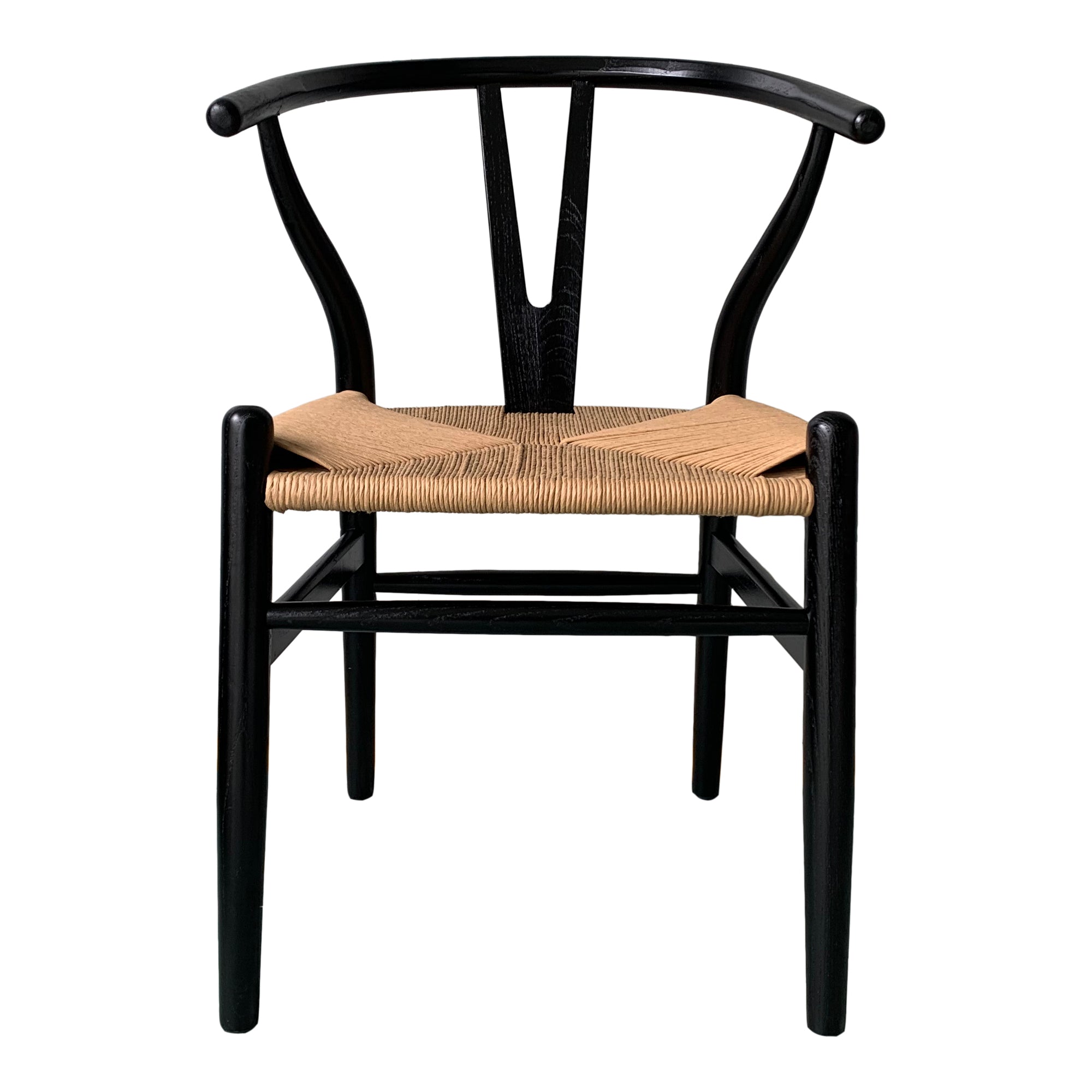 Ventana Dining Chair Black And Natural - Set Of Two