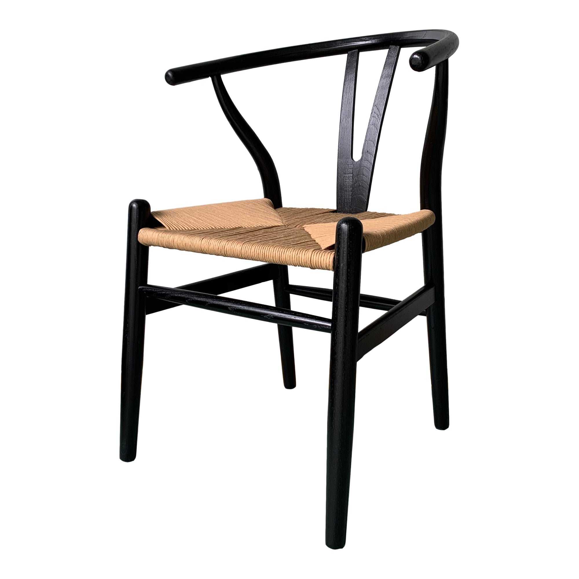 Ventana Dining Chair Black And Natural - Set Of Two