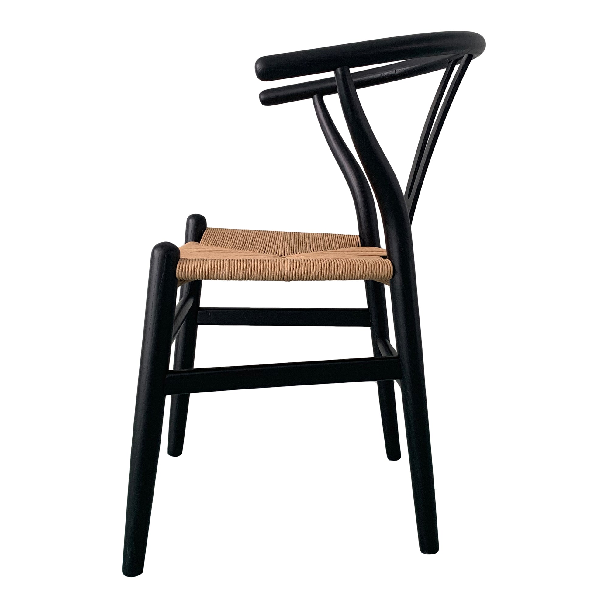 Ventana Dining Chair Black And Natural - Set Of Two