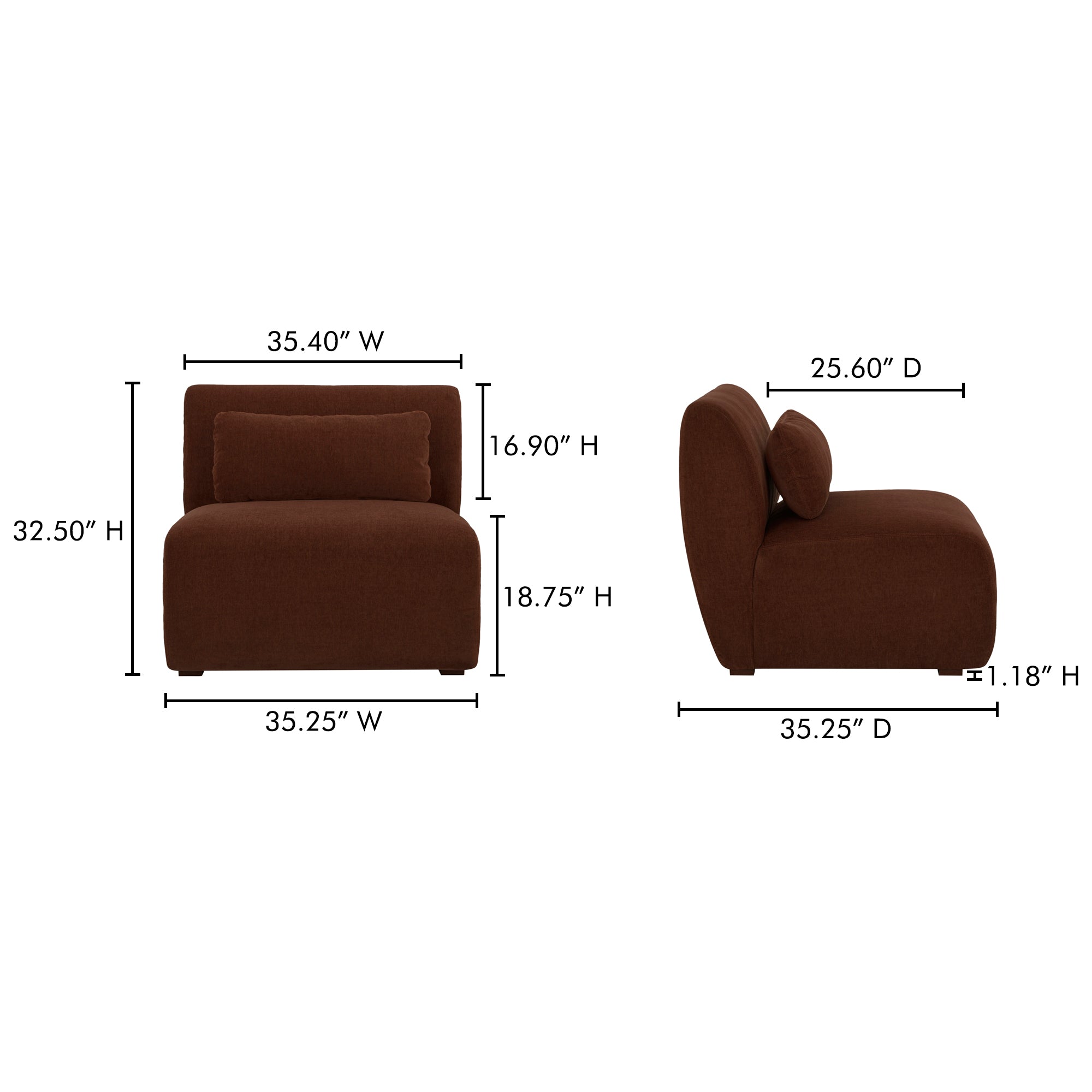 Amelia Slipper Chair Chestnut