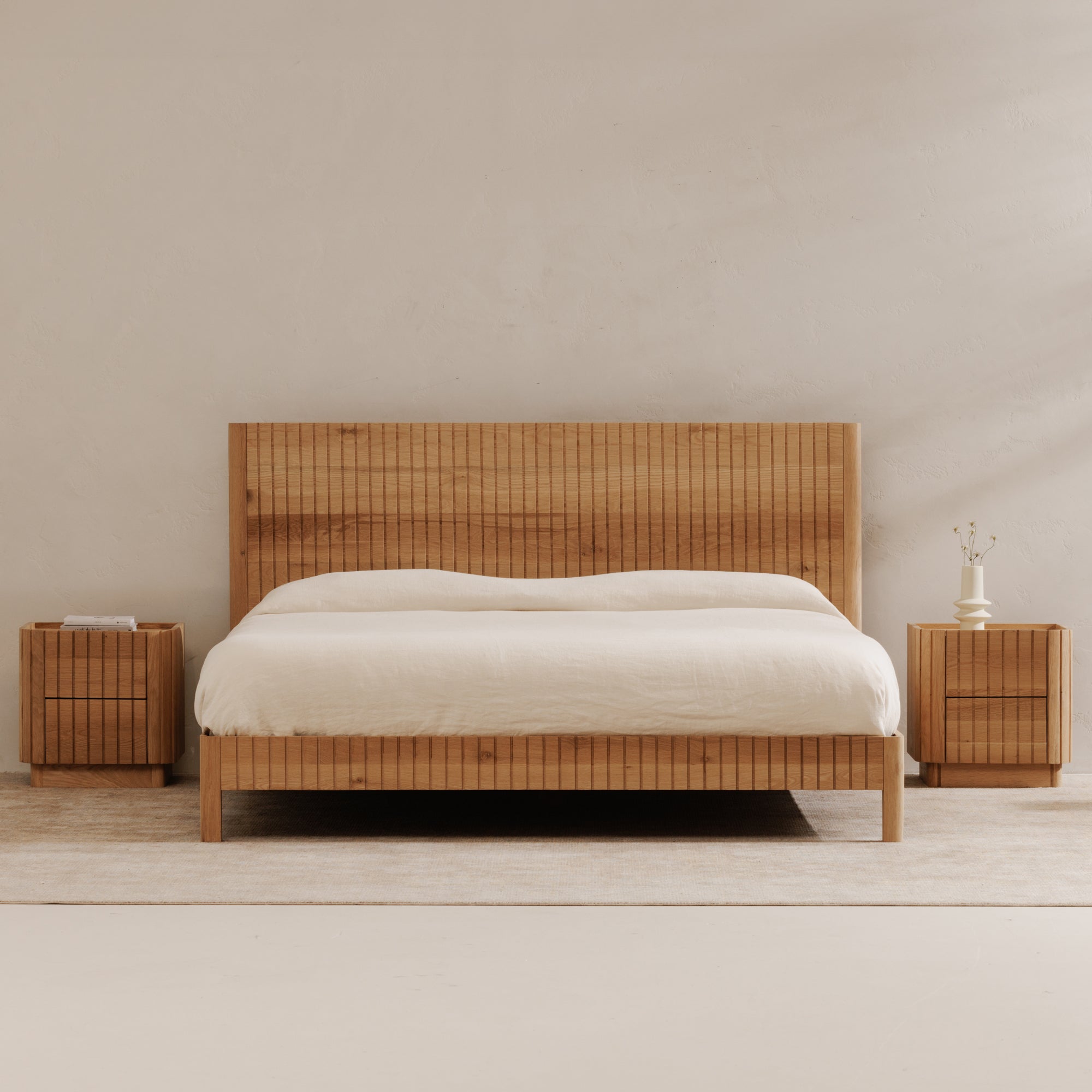 Povera King Bed Natural Oak