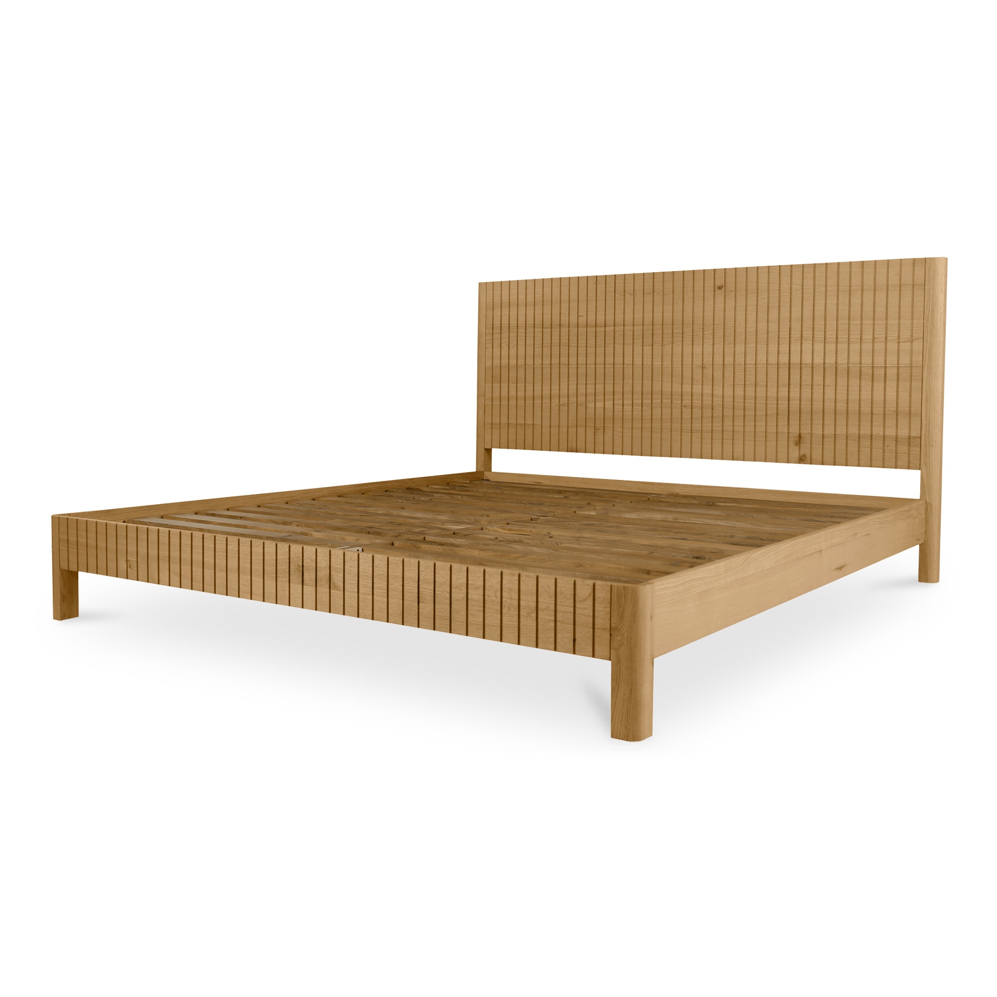 Povera King Bed Natural Oak