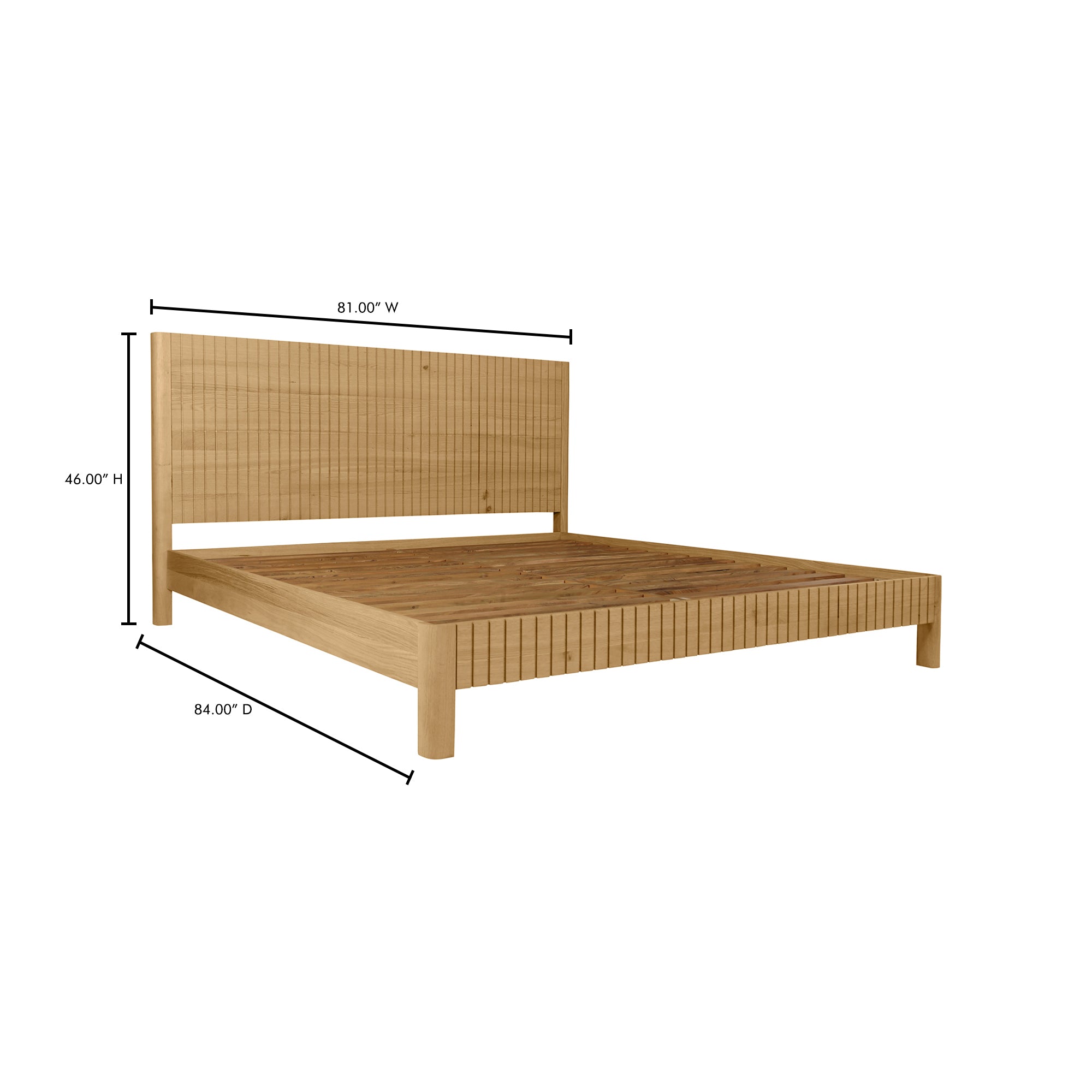 Povera King Bed Natural Oak