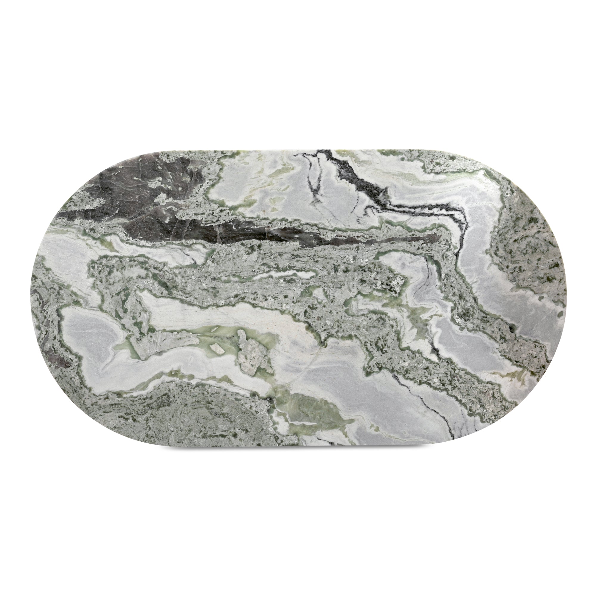 Celia Oval Dining Table Green Onyx Marble