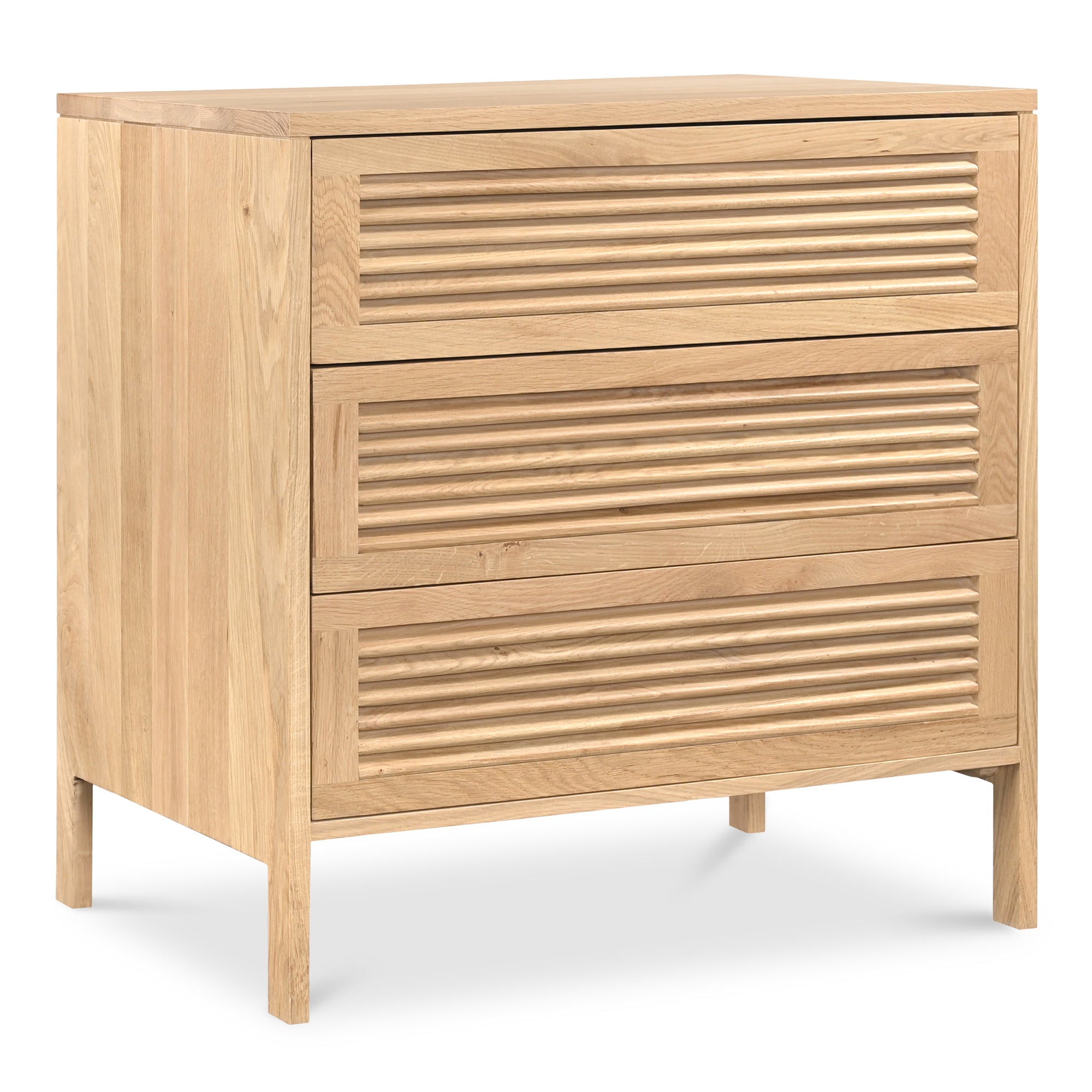 Teeda 3 Drawer Nightstand Natural