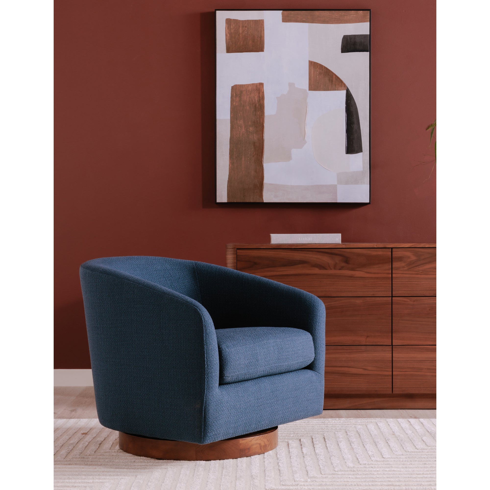 Oscy Swivel Chair Dark Atlantic Blue