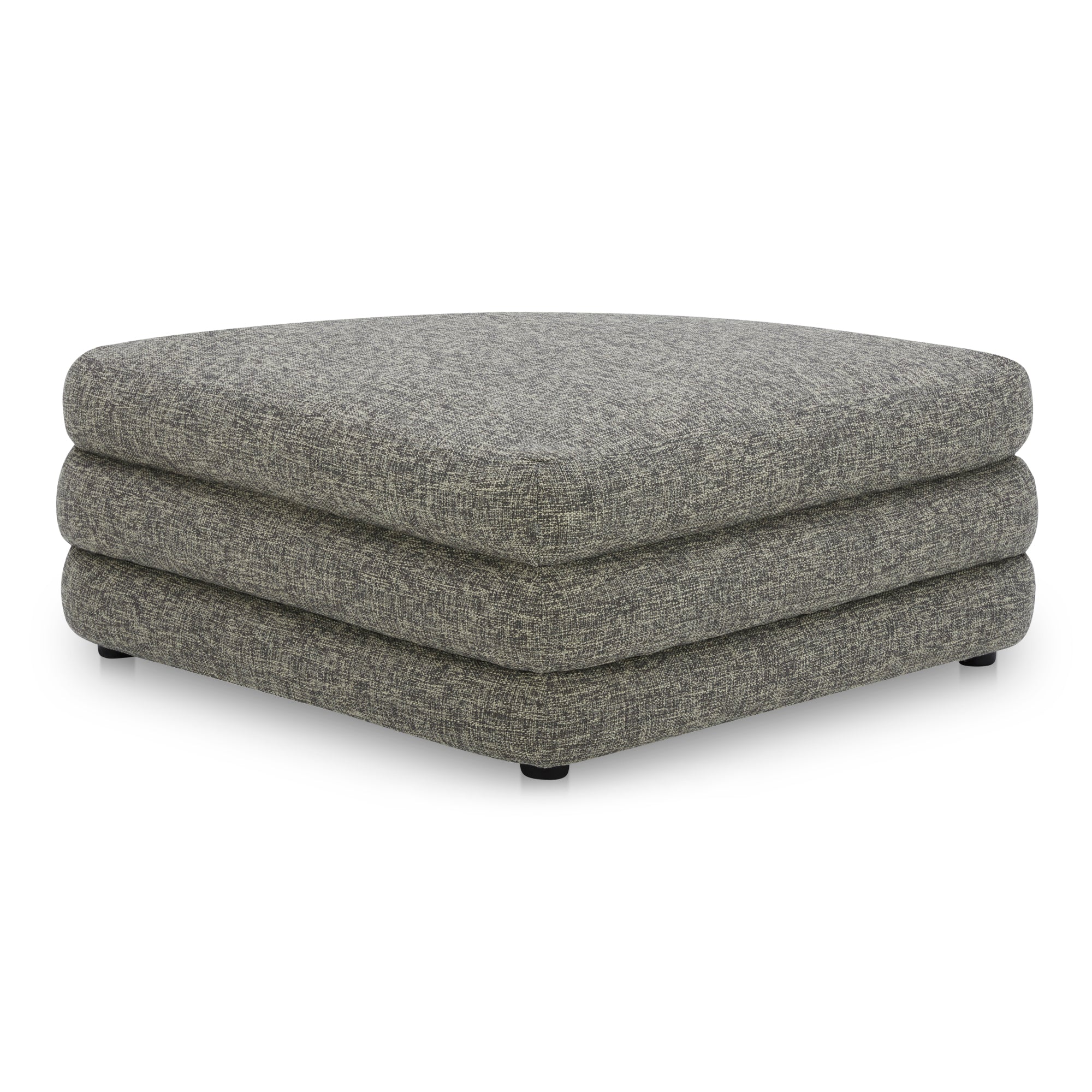 Lowtide Curved Ottoman Stone Tweed