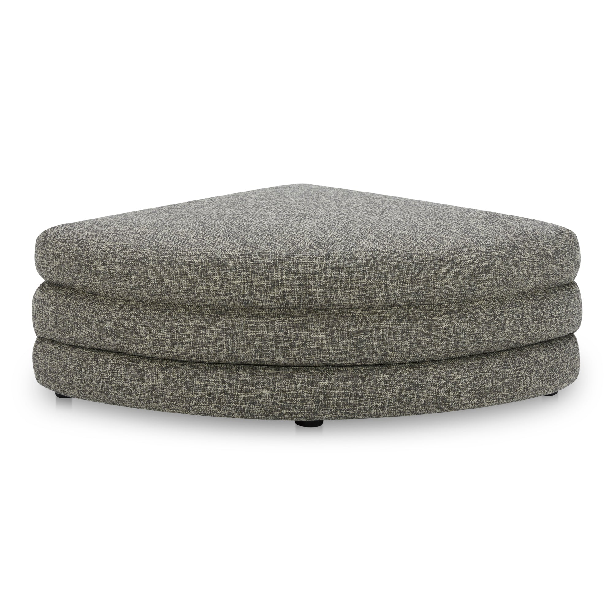 Lowtide Curved Ottoman Stone Tweed