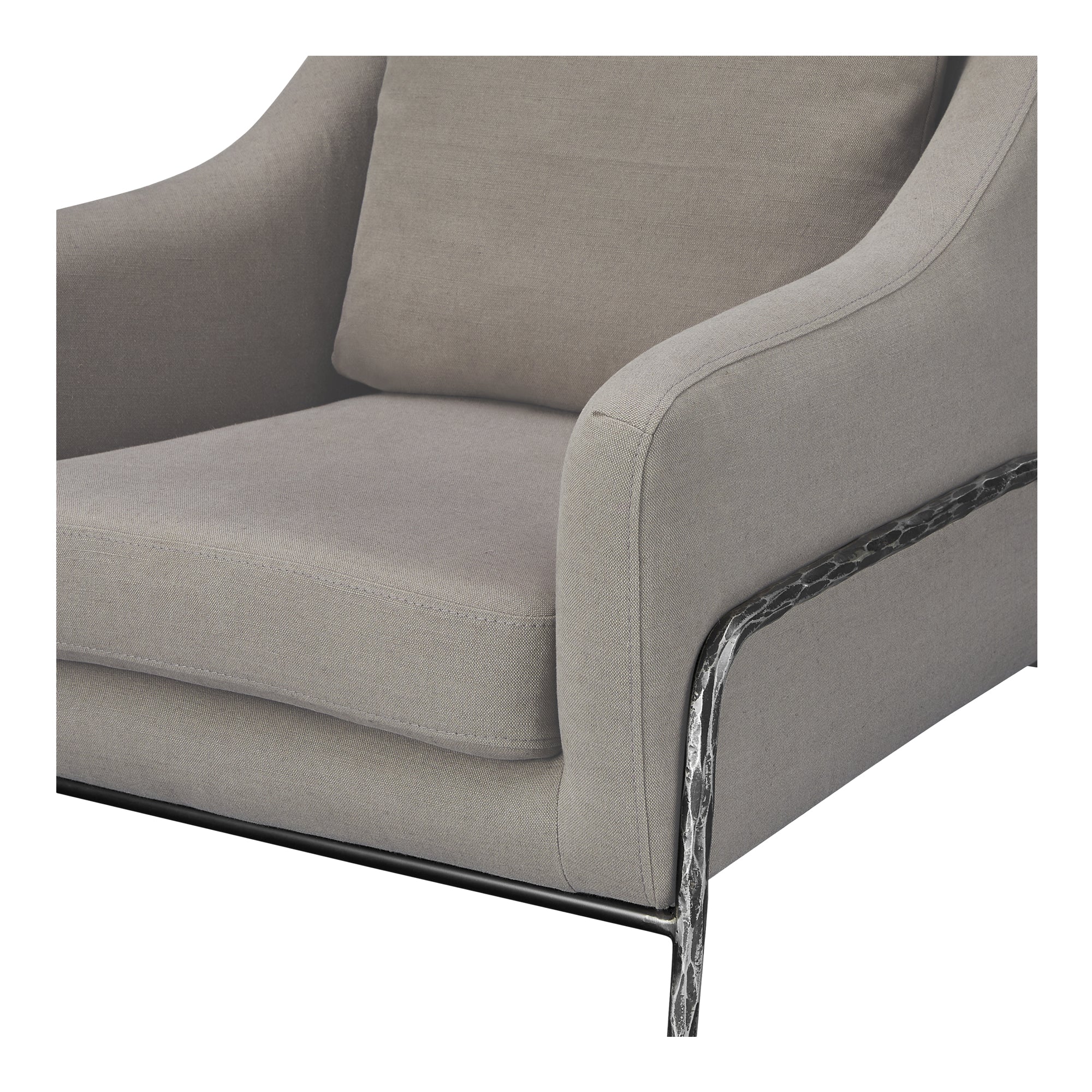 Archer Accent Chair Light Grey Linen Blend