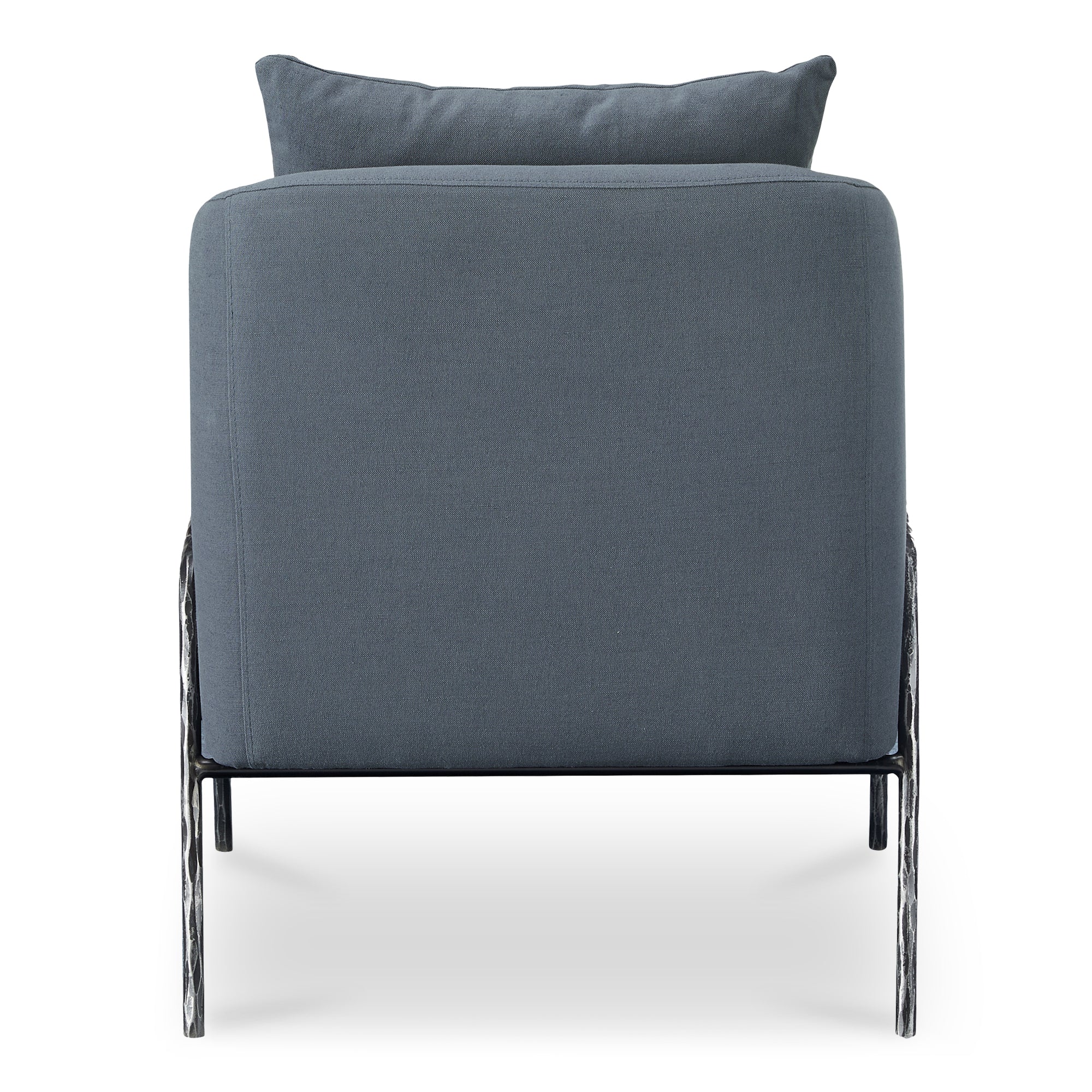 Archer Accent Chair Slate Blue Linen Blend