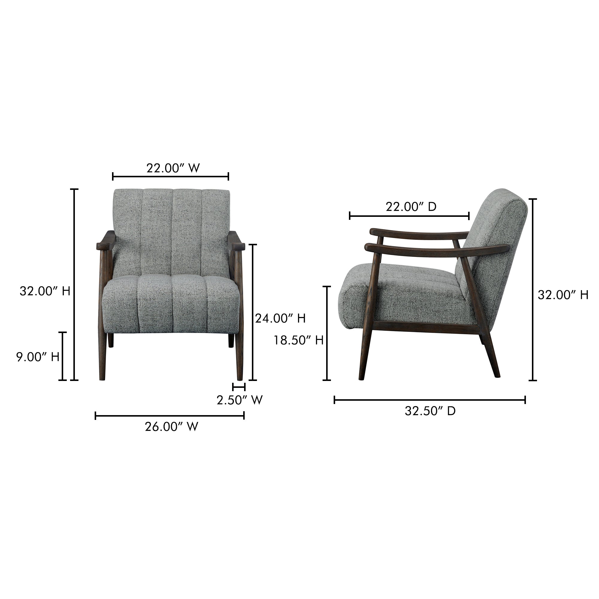 Aster Accent Chair Pebbled Grey