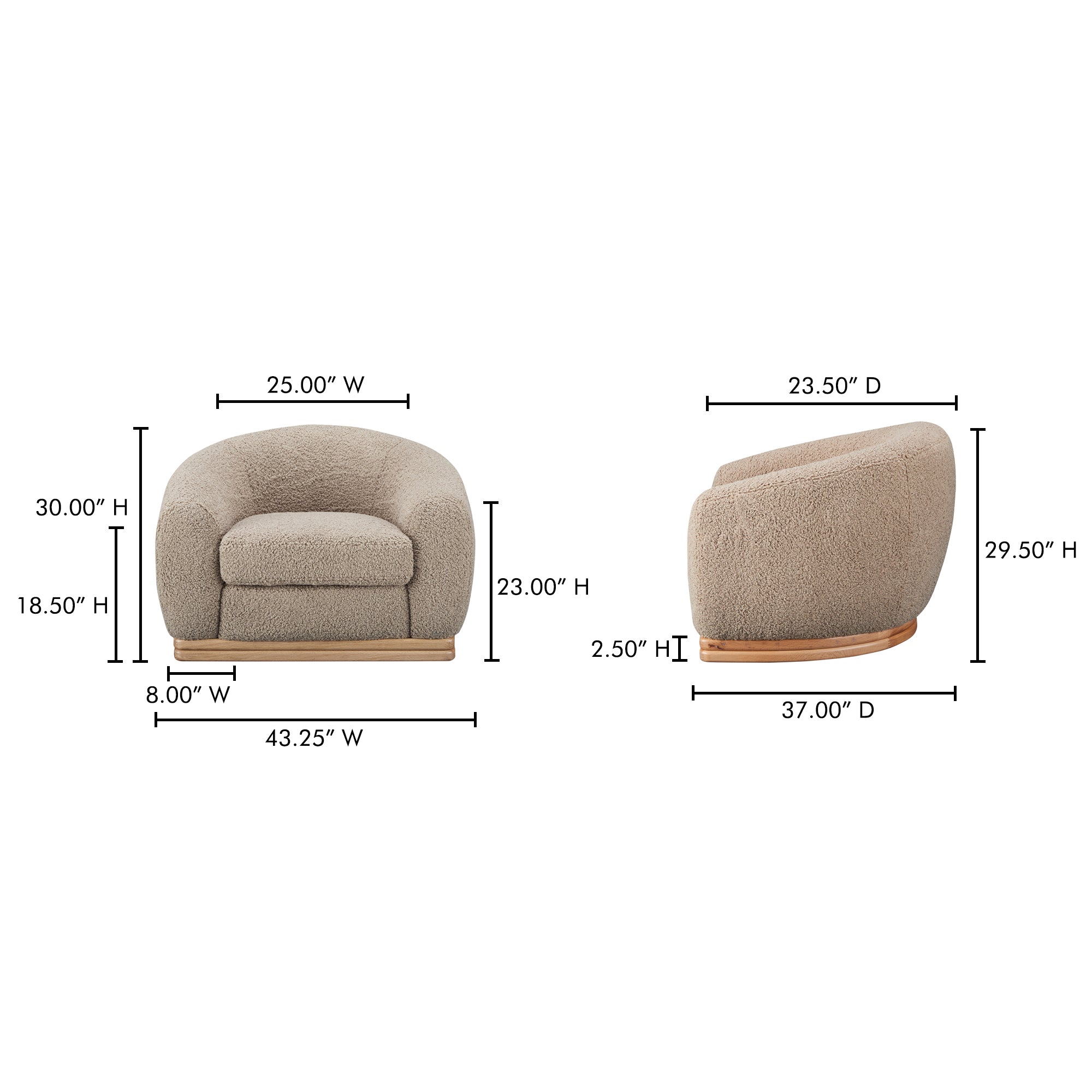 Marlowe Lounge Chair Taupe