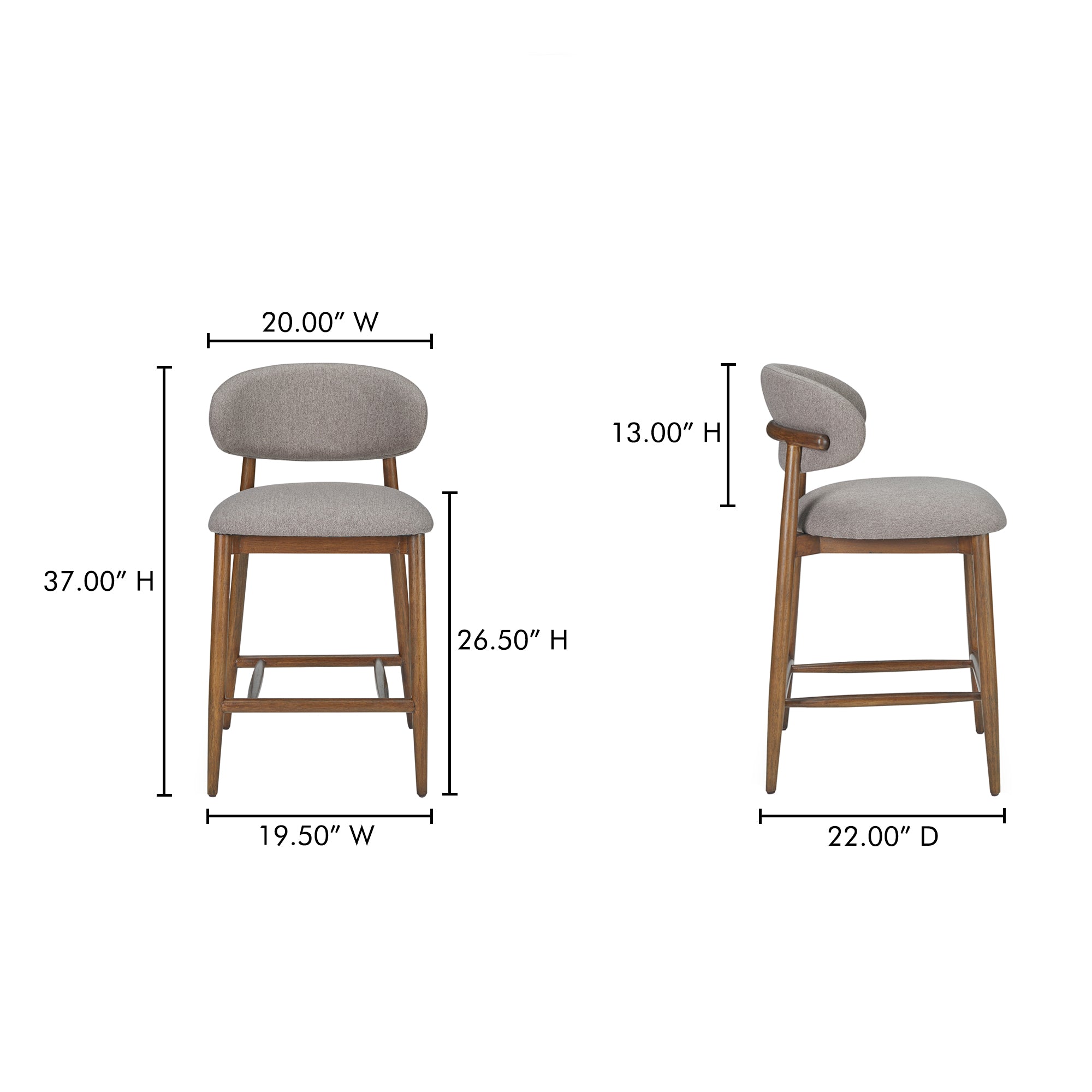 Ellie Counter Stool Light Brown