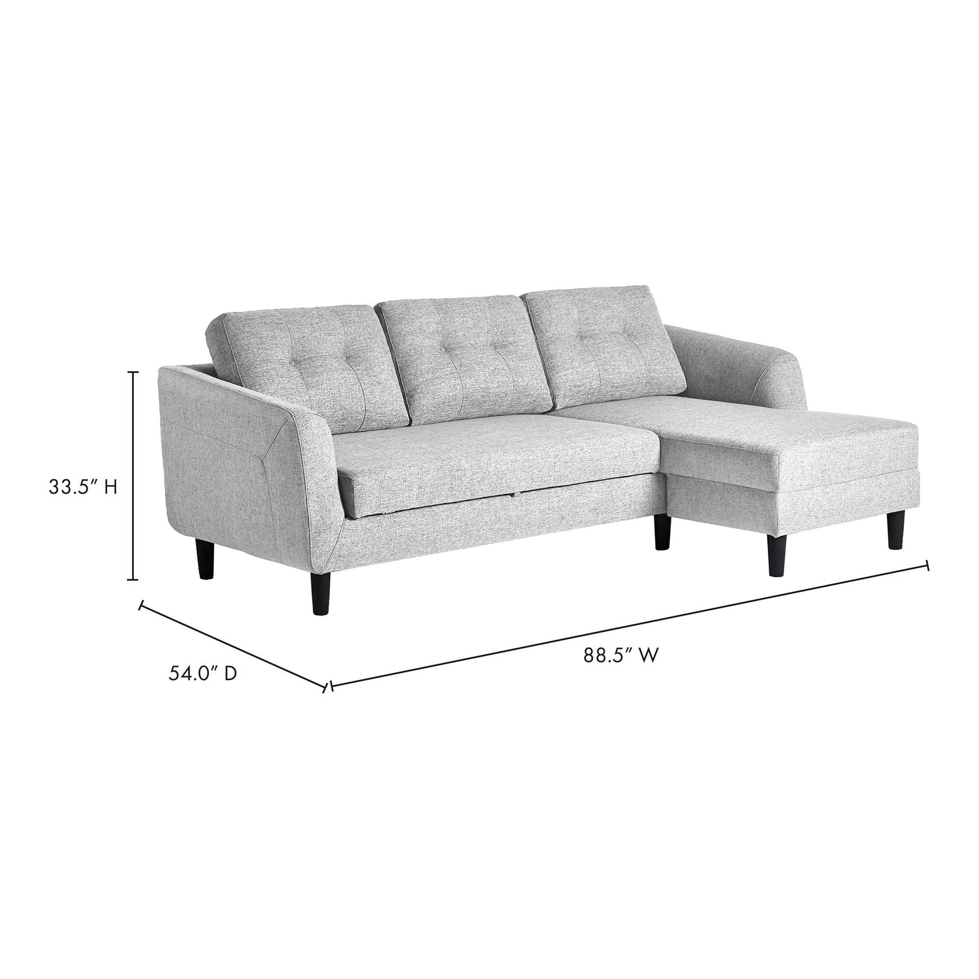 Belagio Right Facing Sofa Bed With Chaise