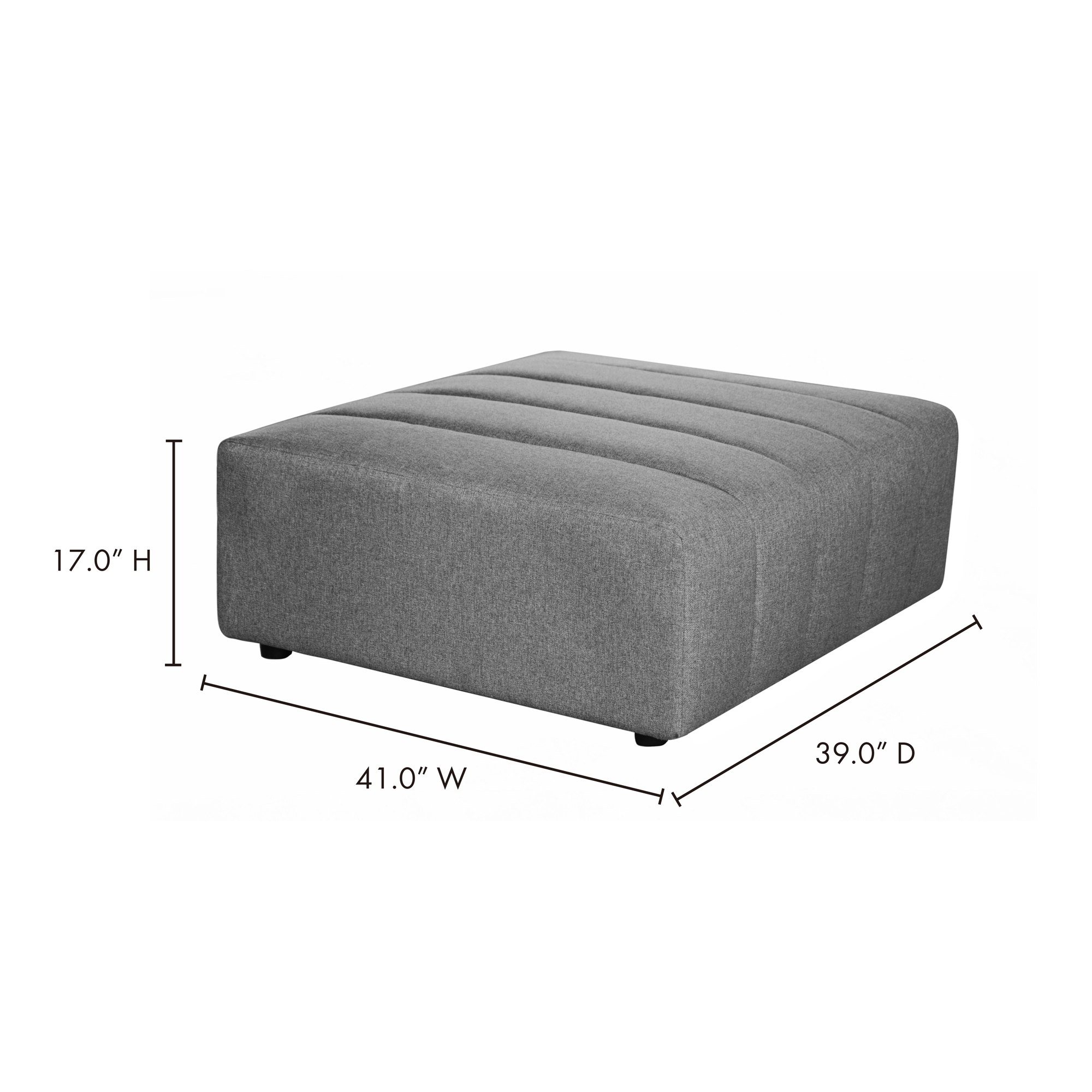 Lyric Ottoman Grey