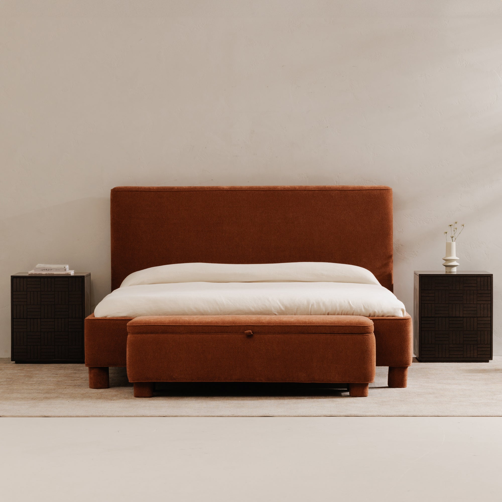 Ichigo Queen Bed Deep Orange