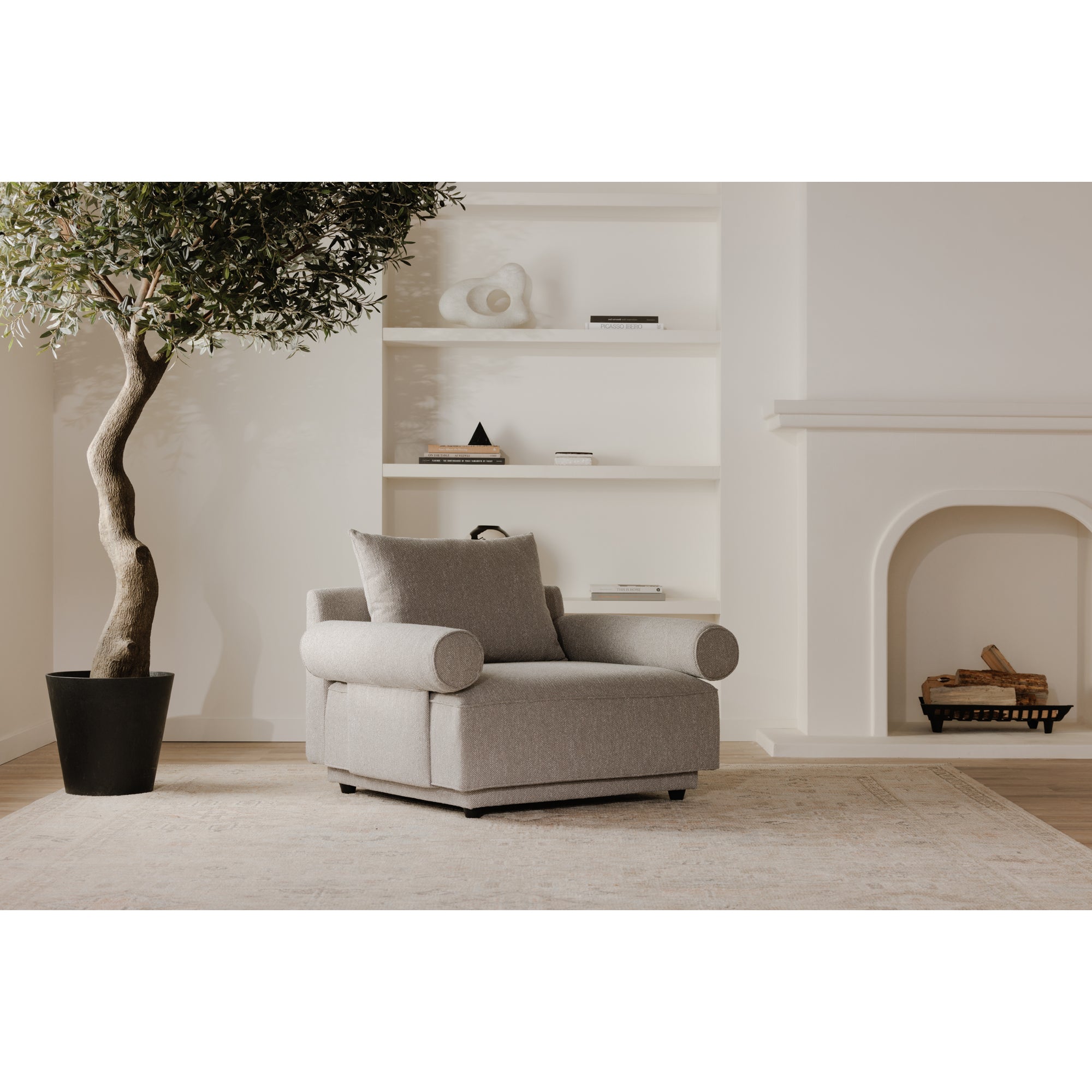 Rosello Arm Chair Light Grey