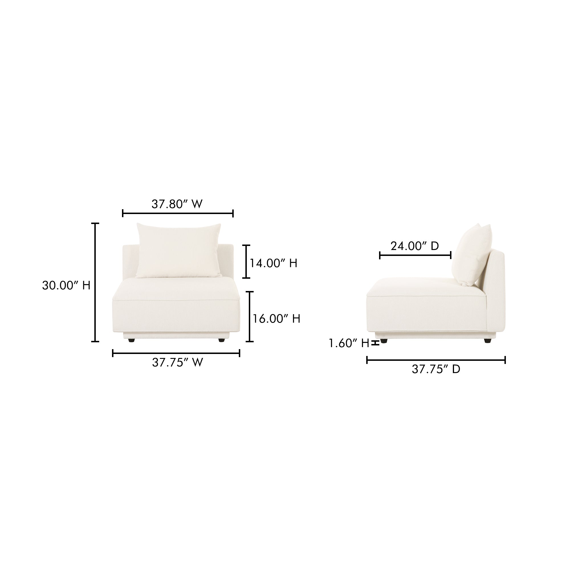 Rosello Slipper Chair White