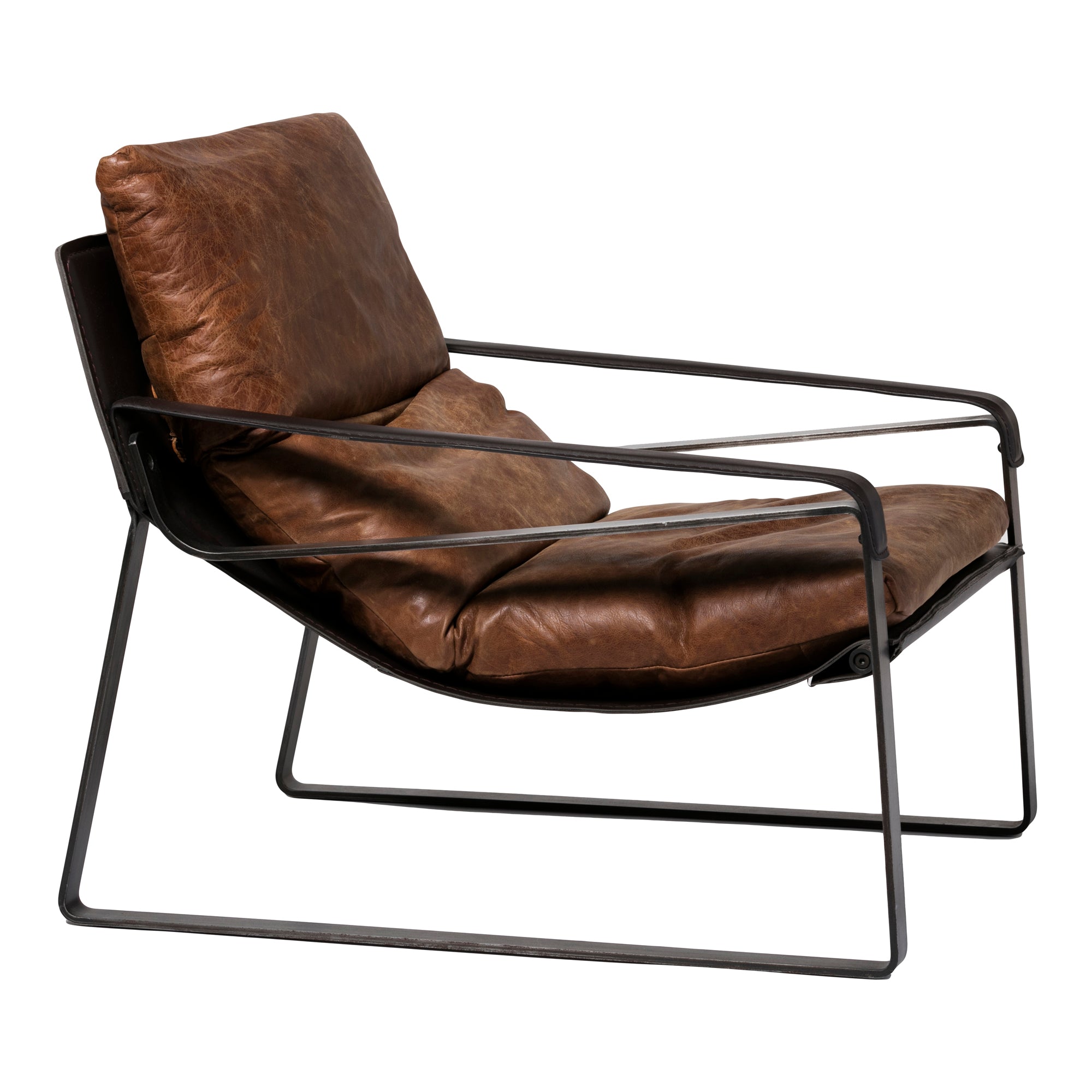 Connor Club Chair Open Road Brown Leather