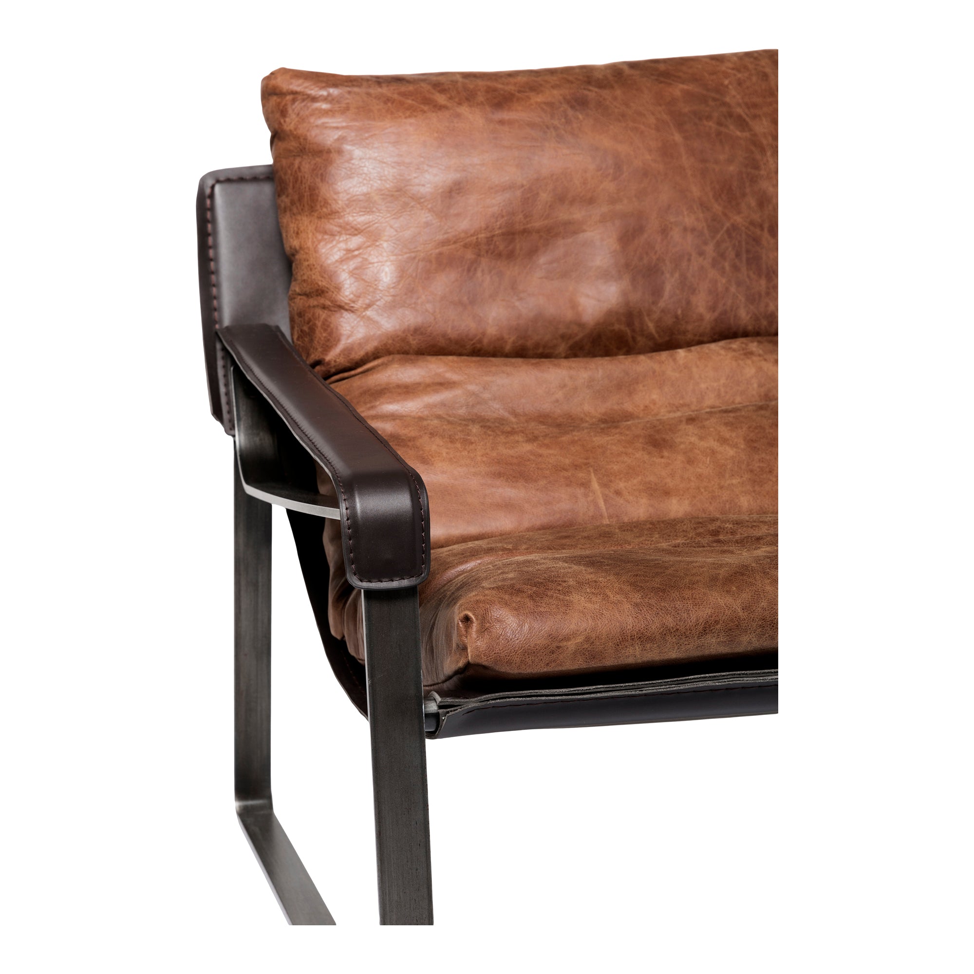 Connor Club Chair Open Road Brown Leather