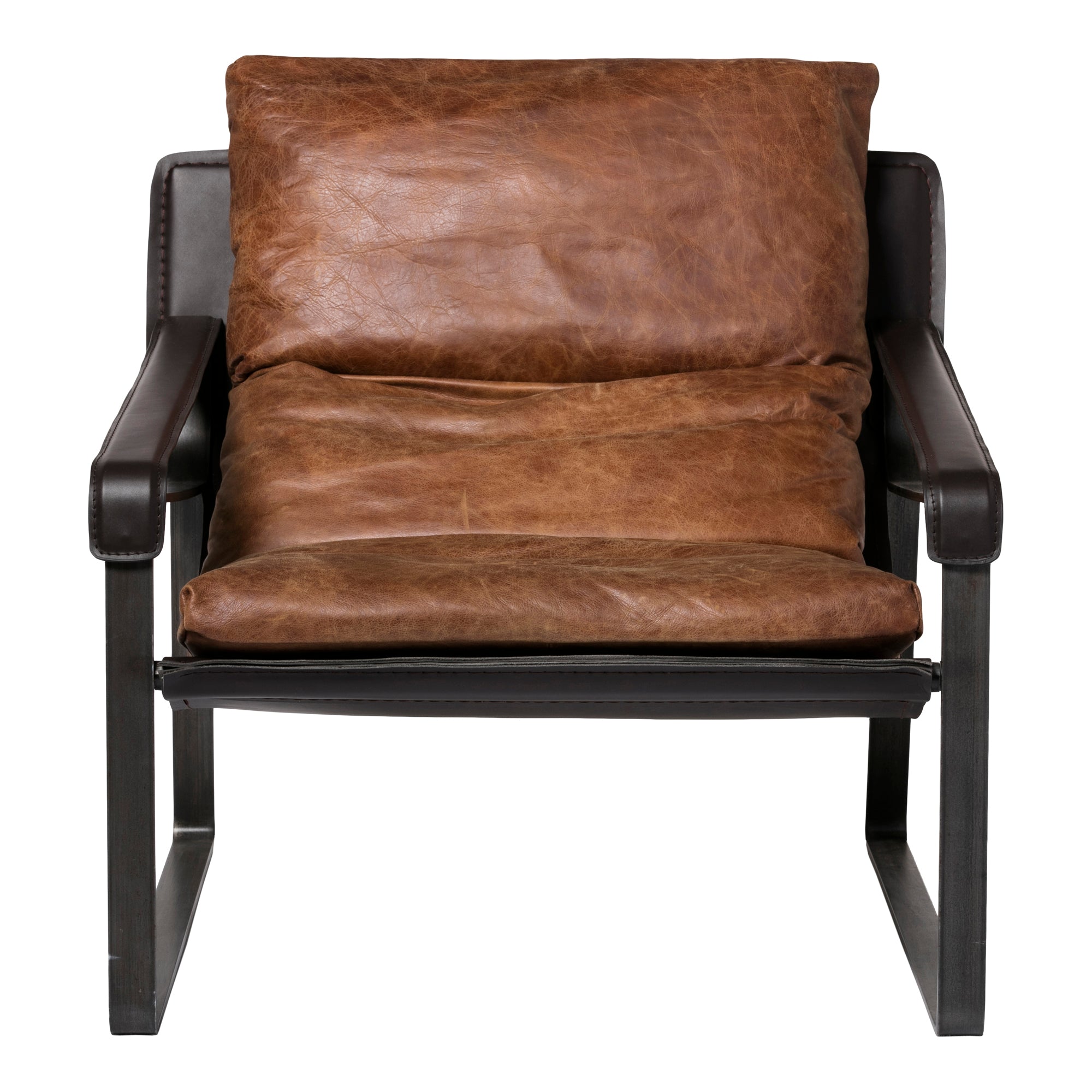 Connor Club Chair Open Road Brown Leather