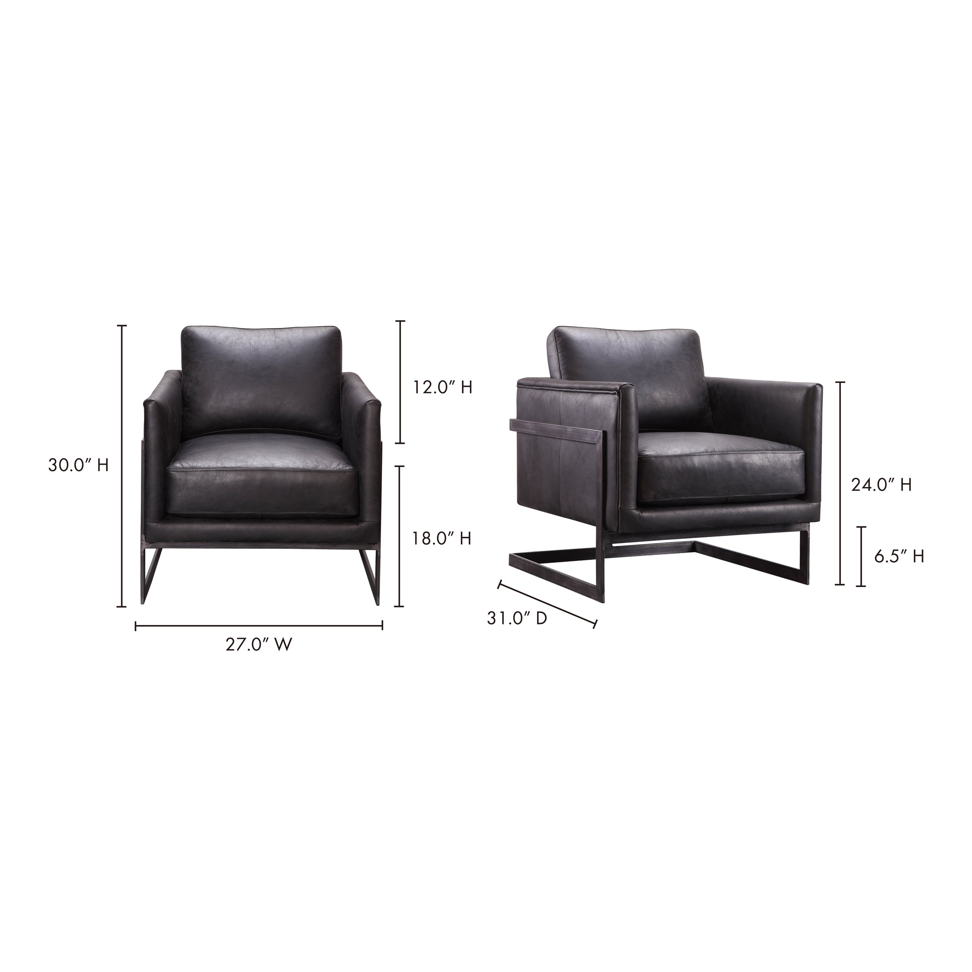 Luxley Club Chair Black