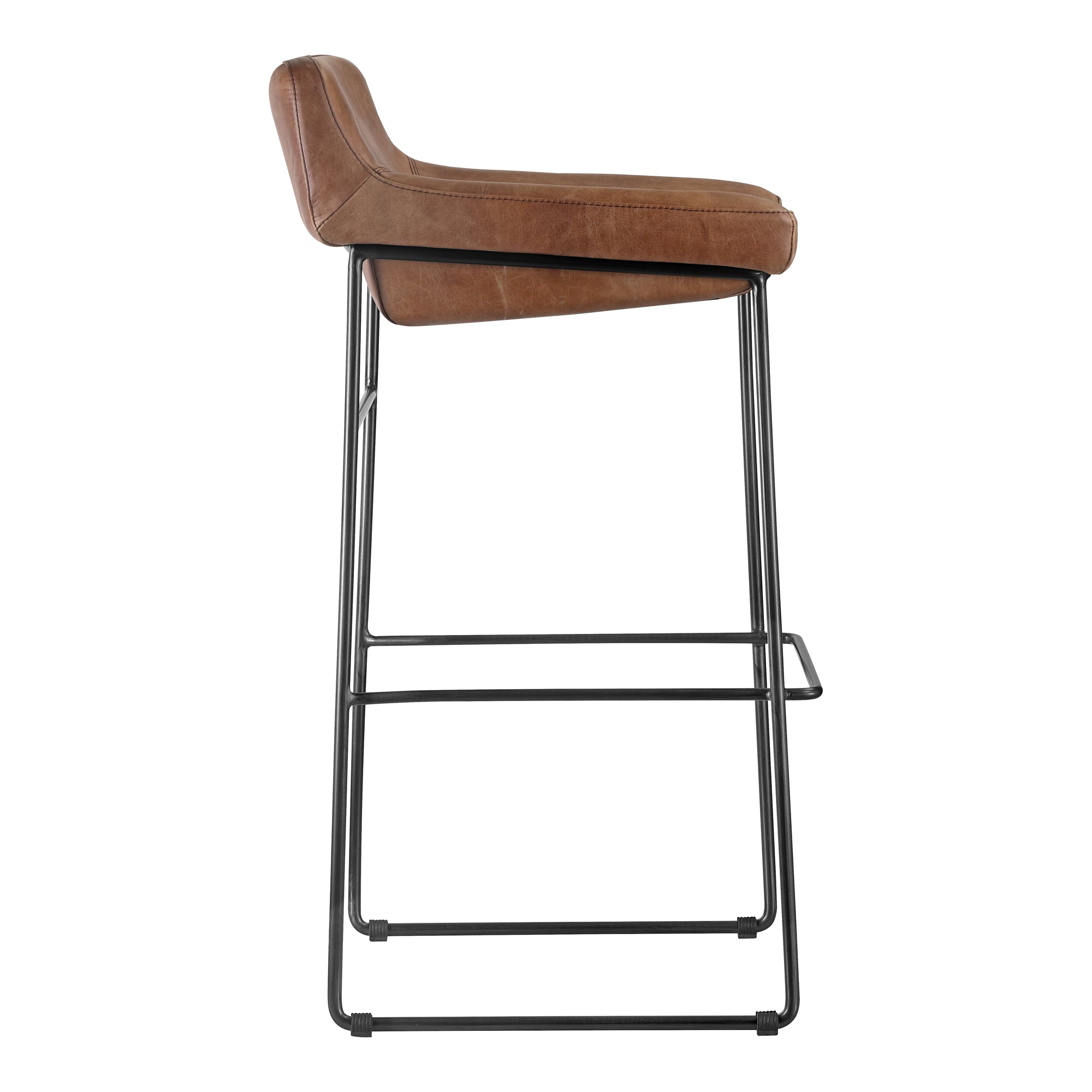 Starlet Barstool Open Road Brown Leather - Set Of Two