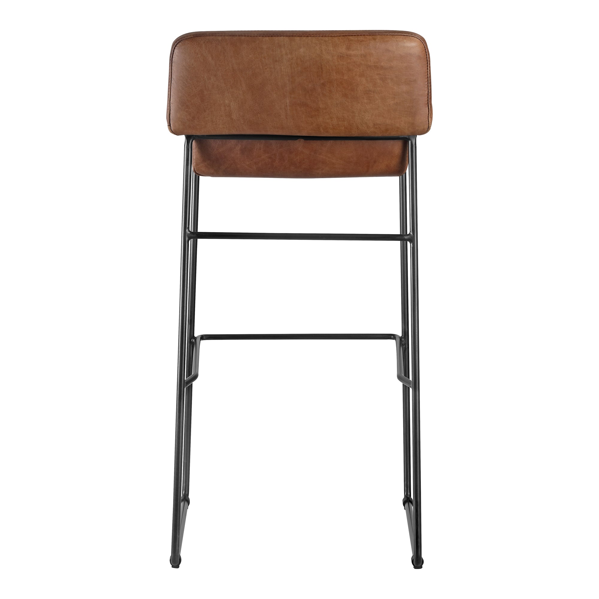 Starlet Barstool Open Road Brown Leather - Set Of Two